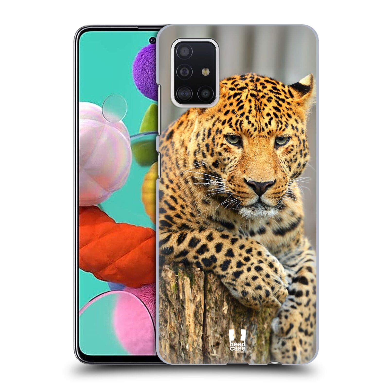Pouzdro na mobil Samsung Galaxy A51 - HEAD CASE - vzor Divočina, Divoký život a zvířata foto LEOPARD PORTRÉT