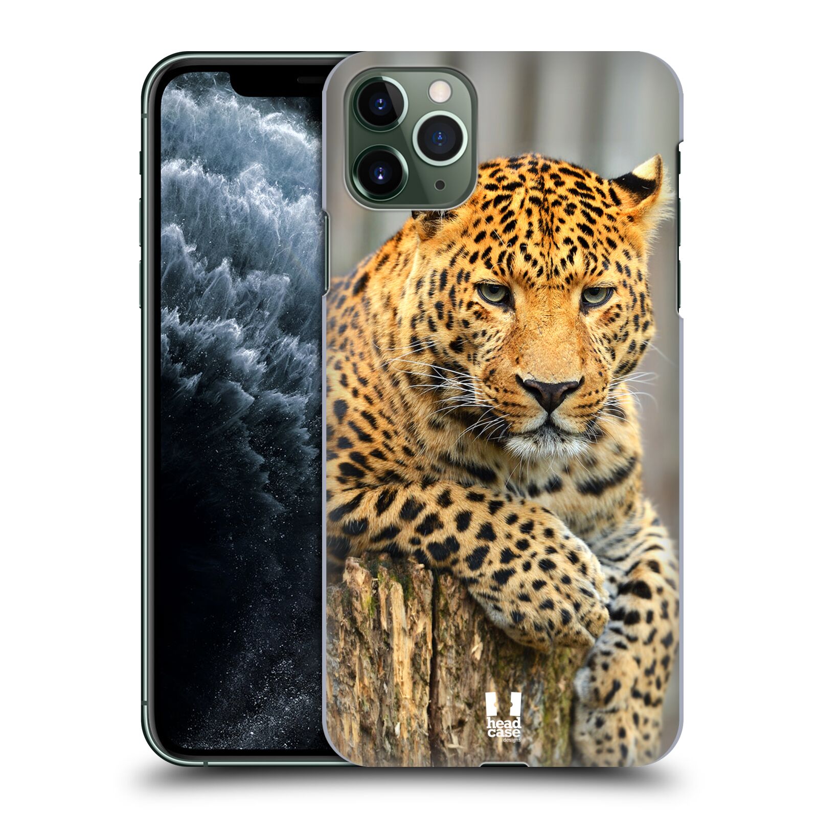 Pouzdro na mobil Apple Iphone 11 PRO MAX - HEAD CASE - vzor Divočina, Divoký život a zvířata foto LEOPARD PORTRÉT