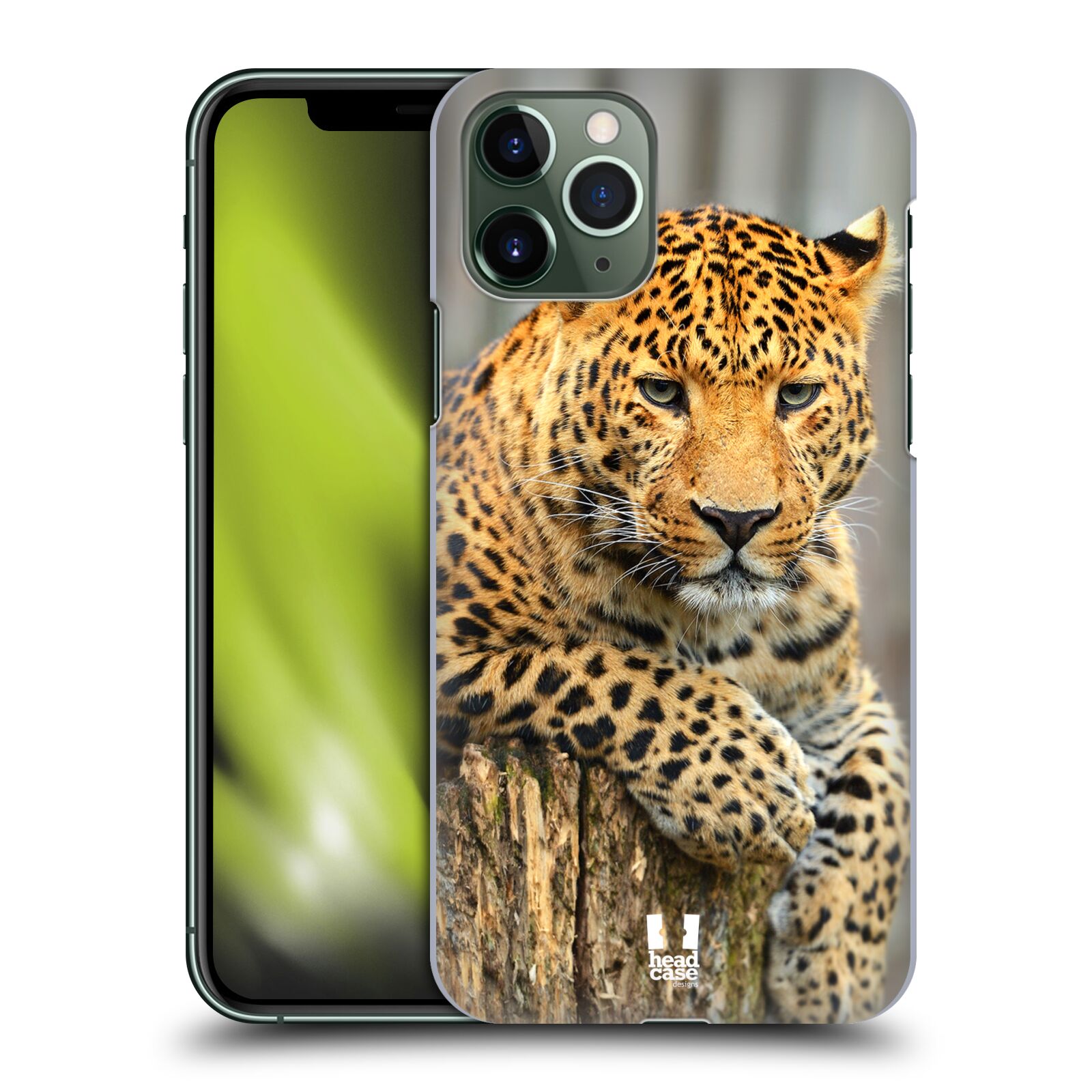 Pouzdro na mobil Apple Iphone 11 PRO - HEAD CASE - vzor Divočina, Divoký život a zvířata foto LEOPARD PORTRÉT