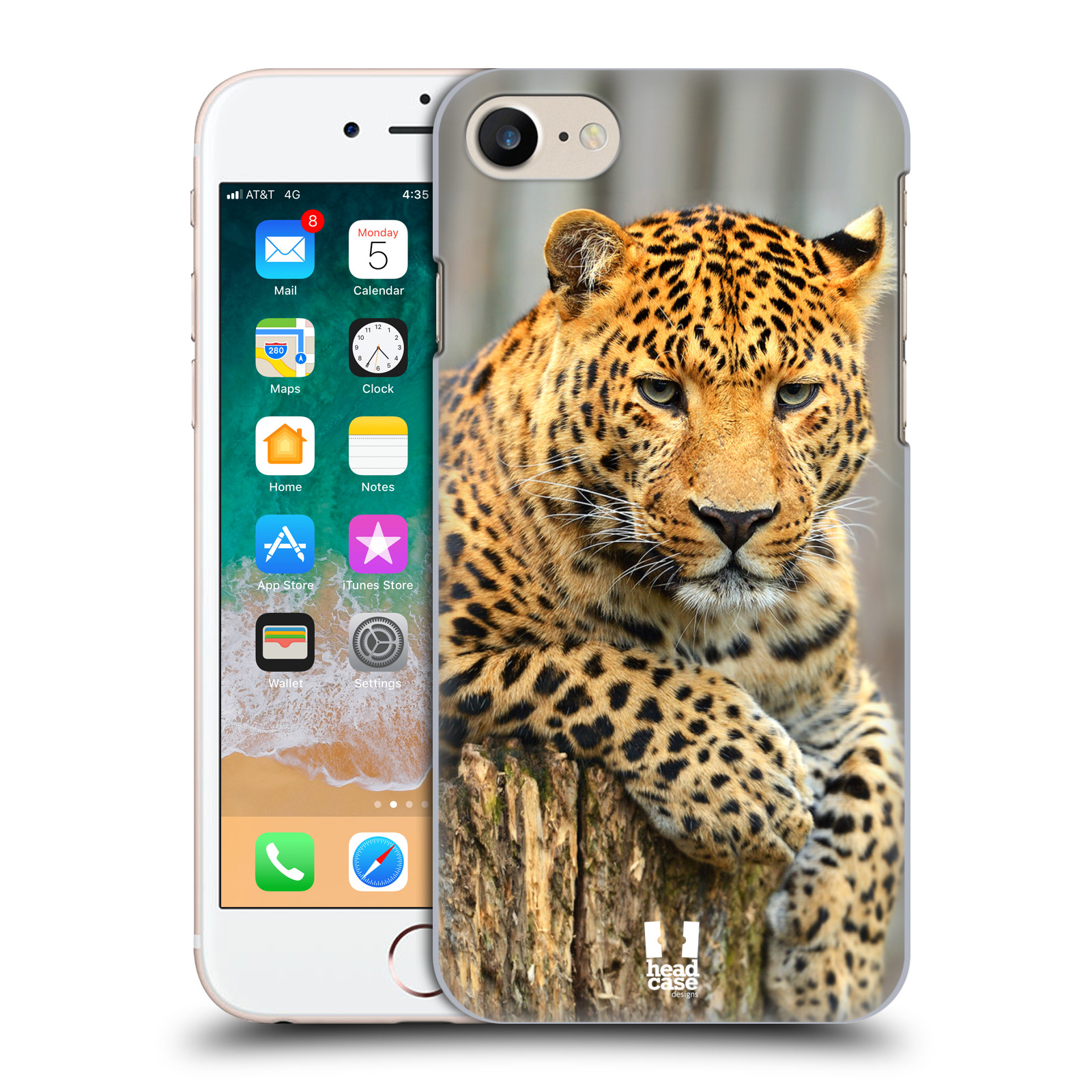 Plastové pouzdro pro mobil Apple Iphone 7/8/SE 2020 vzor Divočina, Divoký život a zvířata foto LEOPARD PORTRÉT