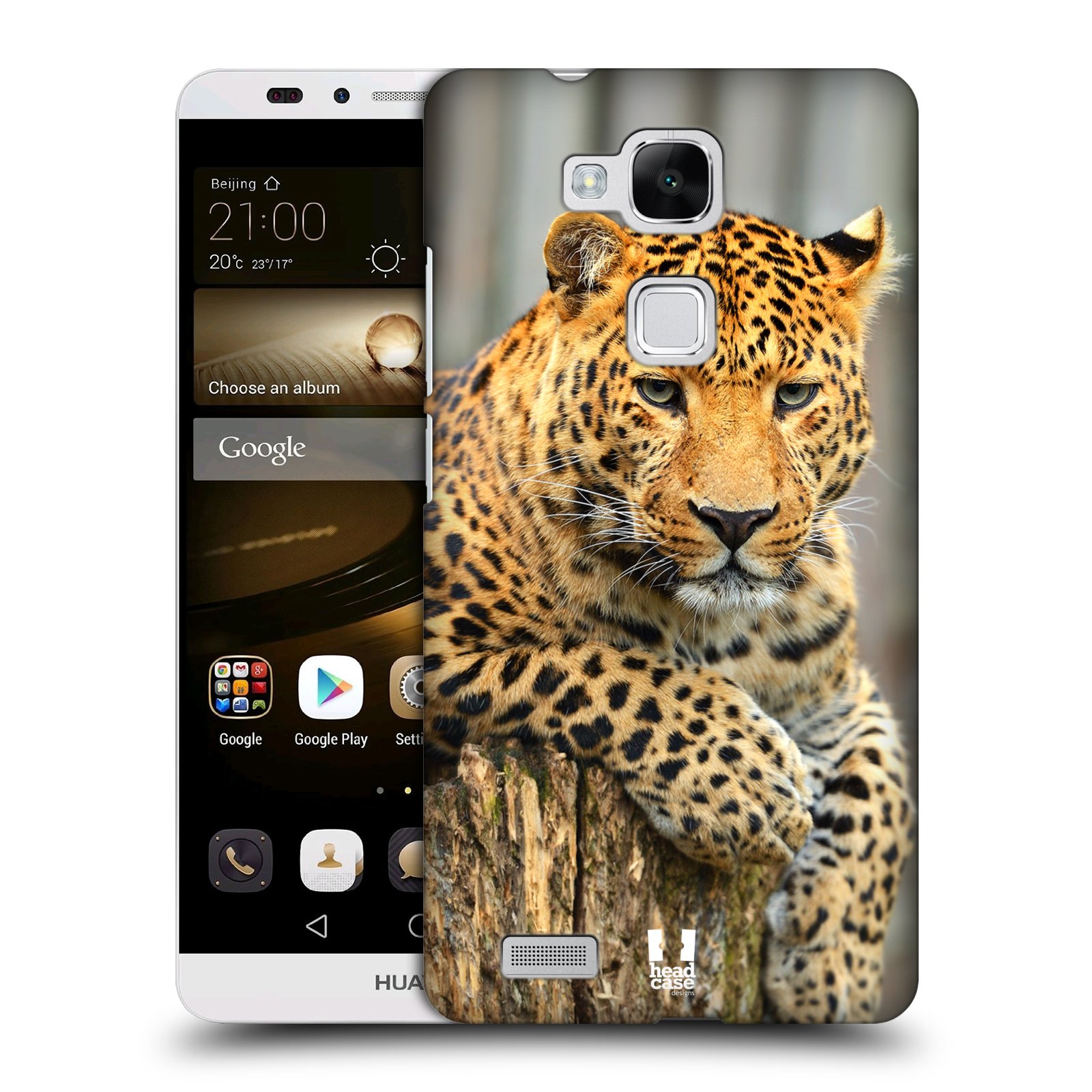 HEAD CASE plastový obal na mobil Huawei Mate 7 vzor Divočina, Divoký život a zvířata foto LEOPARD PORTRÉT