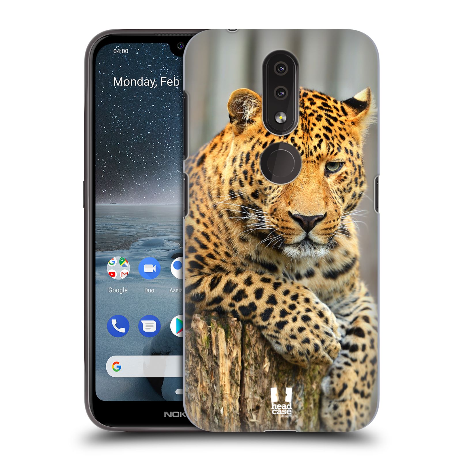Pouzdro na mobil Nokia 4.2 - HEAD CASE - vzor Divočina, Divoký život a zvířata foto LEOPARD PORTRÉT