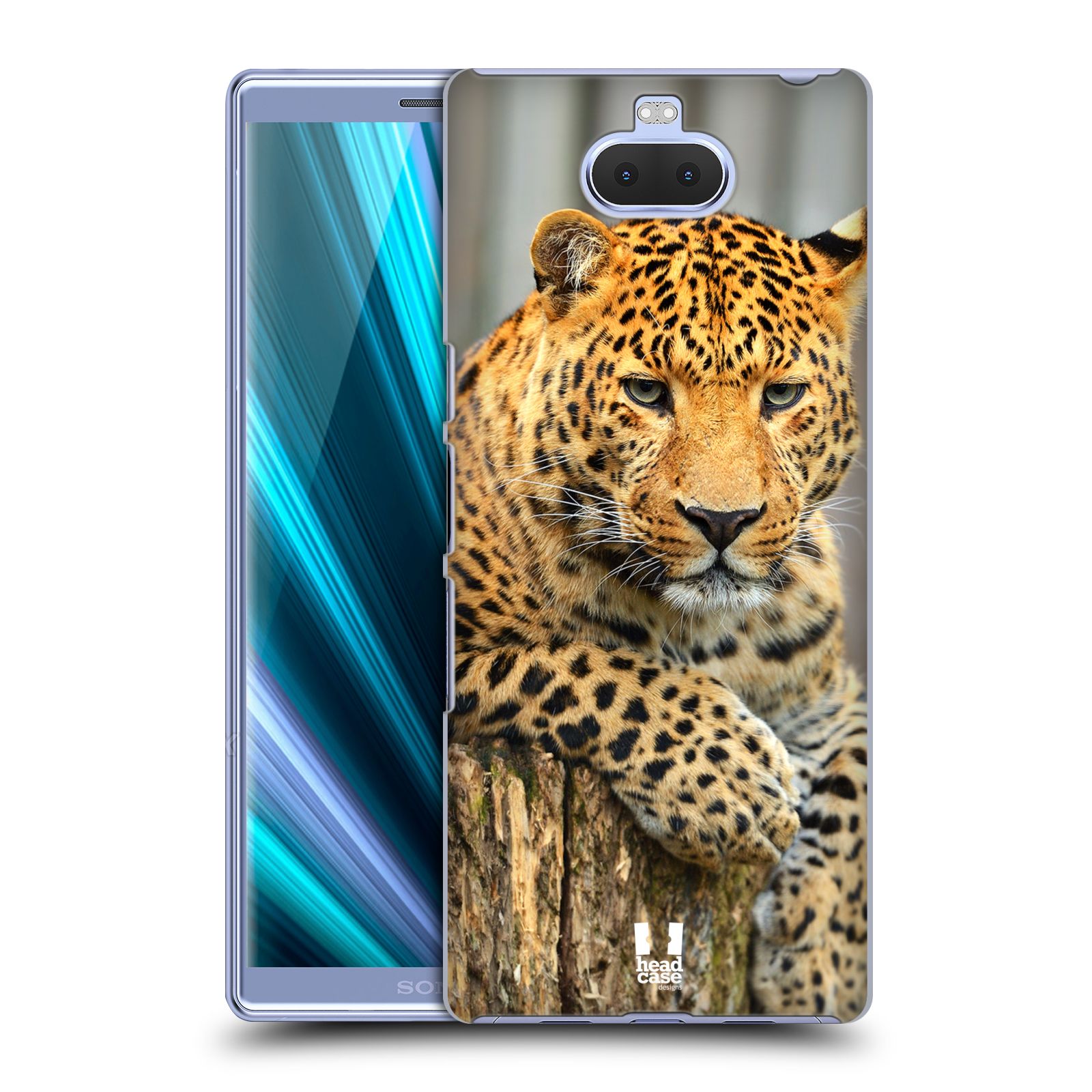 Pouzdro na mobil Sony Xperia 10 - Head Case - vzor Divočina, Divoký život a zvířata foto LEOPARD PORTRÉT