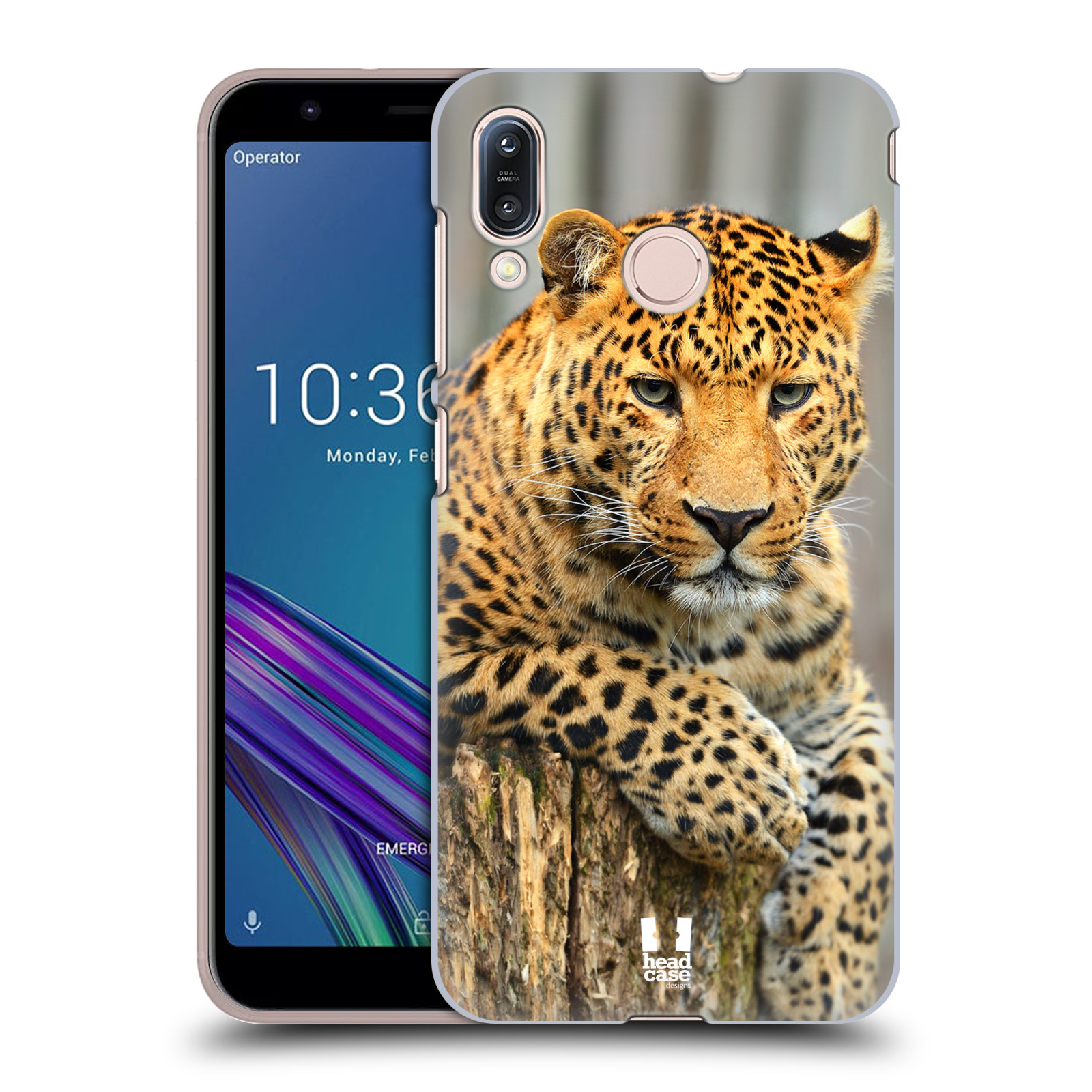Pouzdro na mobil Asus Zenfone Max M1 (ZB555KL) - HEAD CASE - vzor Divočina, Divoký život a zvířata foto LEOPARD PORTRÉT