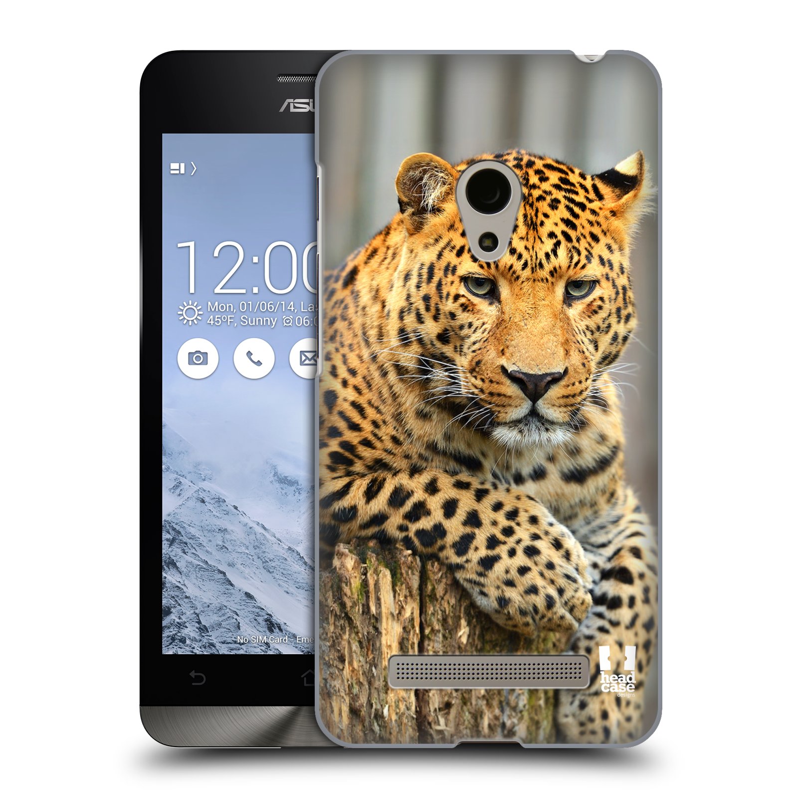 HEAD CASE plastový obal na mobil Asus Zenfone 5 vzor Divočina, Divoký život a zvířata foto LEOPARD PORTRÉT