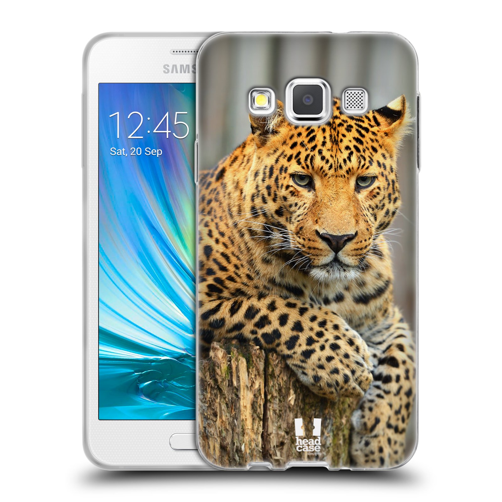 HEAD CASE silikonový obal na mobil Samsung Galaxy A3 vzor Divočina, Divoký život a zvířata foto LEOPARD PORTRÉT