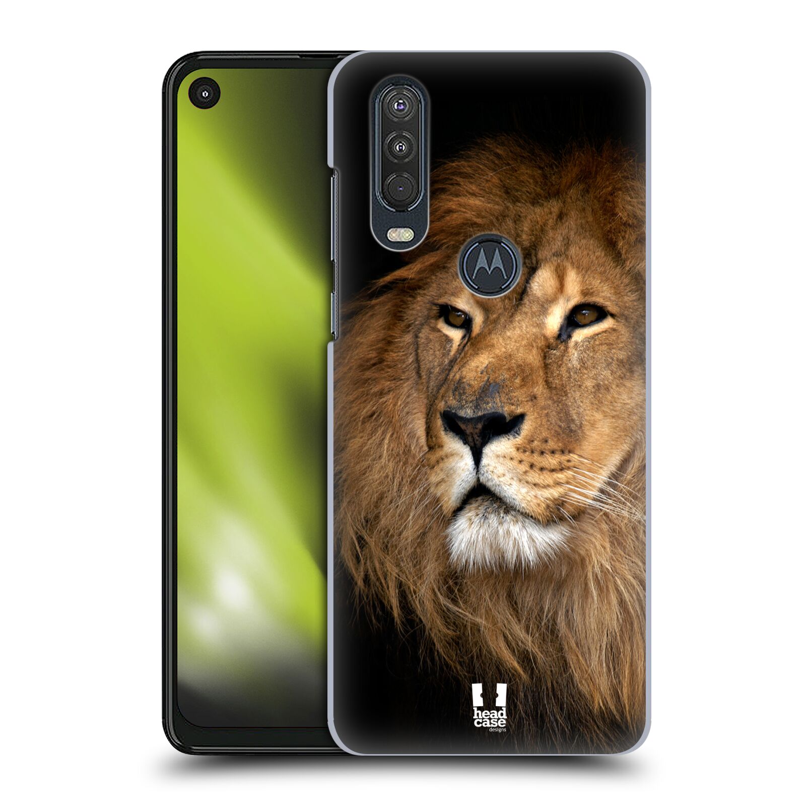 Zadní obal pro mobil Motorola One Action - HEAD CASE - Svět zvířat král zvířat Lev