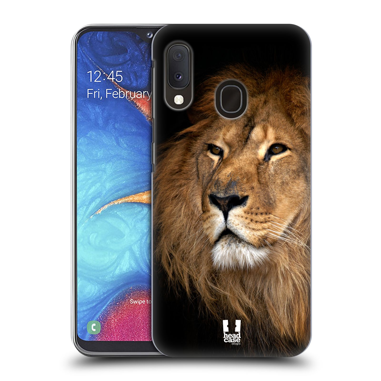 Zadní obal pro mobil Samsung Galaxy A20E - HEAD CASE - Svět zvířat král zvířat Lev