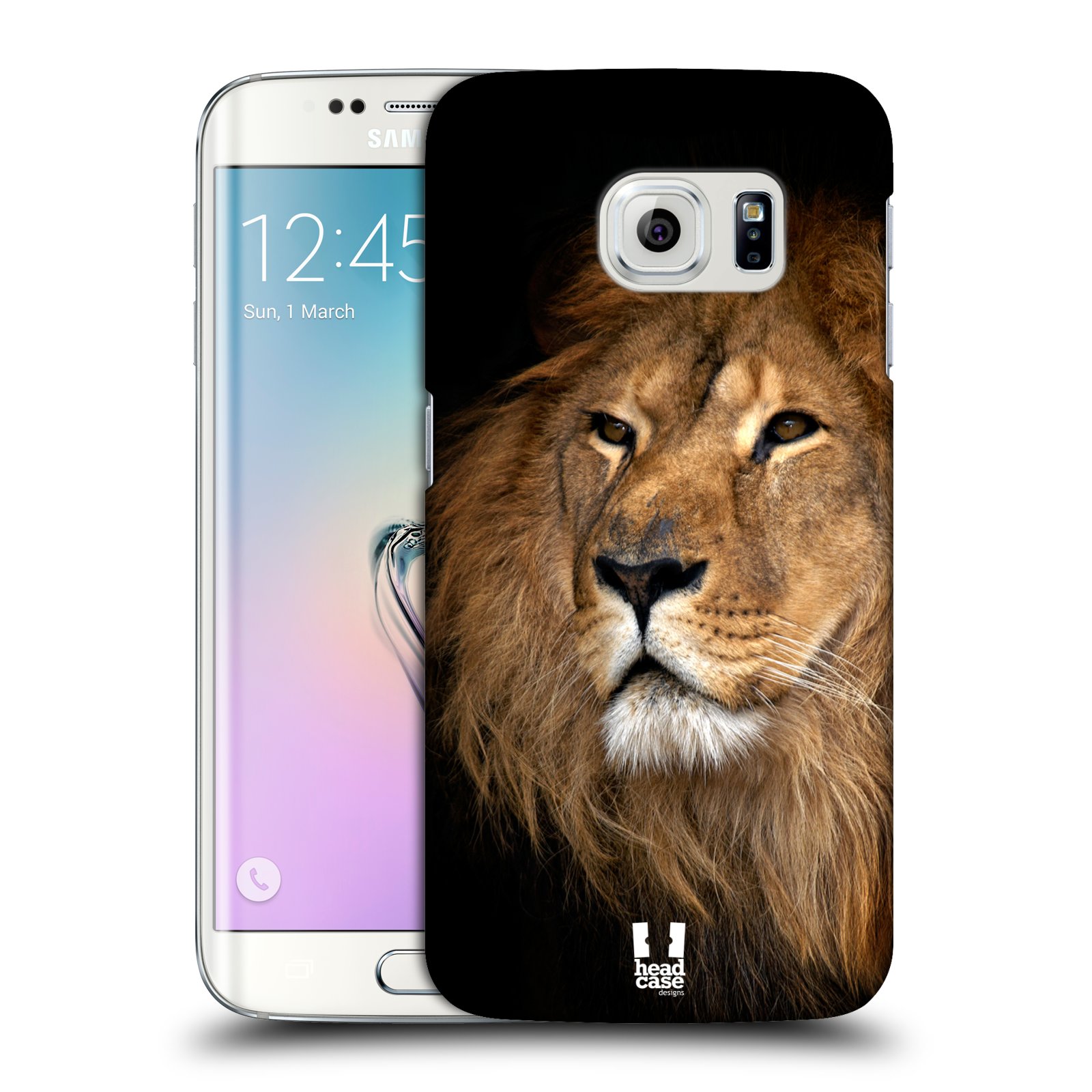 Zadní obal pro mobil Samsung Galaxy S6 EDGE - HEAD CASE - Svět zvířat král zvířat Lev