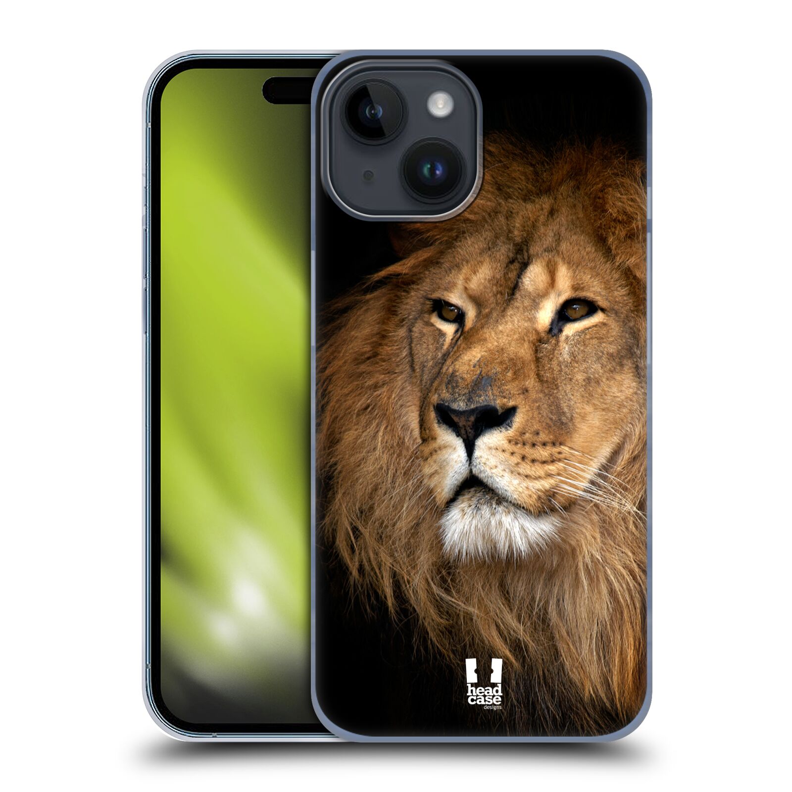 Plastový obal HEAD CASE na mobil Apple Iphone 15 vzor Divočina, Divoký život a zvířata foto LEV KRÁL ZVÍŘAT