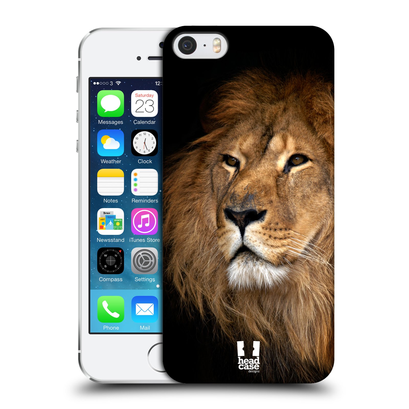 Zadní obal pro mobil Apple Iphone 5/5S/SE 2015 - HEAD CASE - Svět zvířat král zvířat Lev