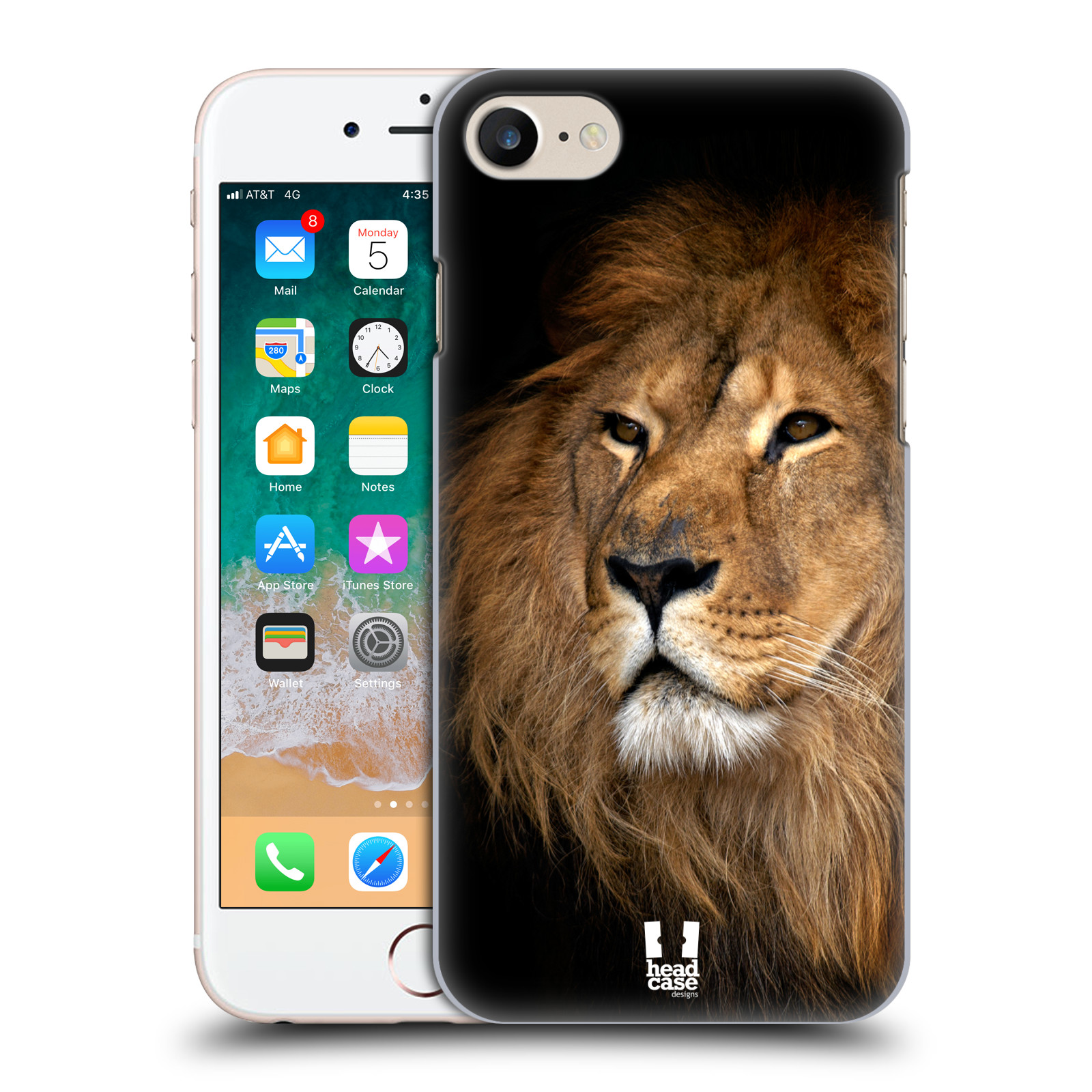 Zadní obal pro mobil Apple Iphone 7/8/SE2020 - HEAD CASE - Svět zvířat král zvířat Lev