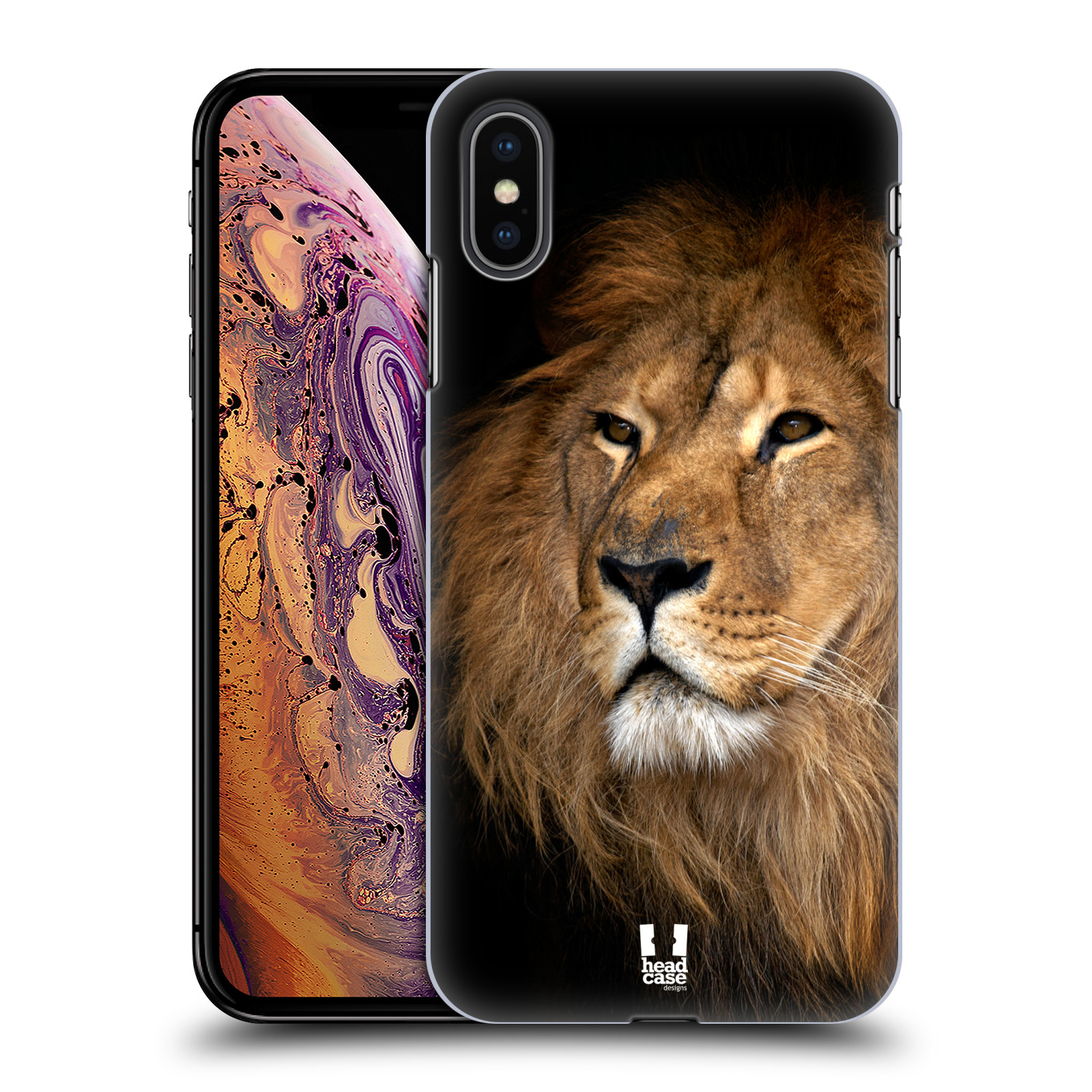 Zadní obal pro mobil Apple Iphone XS MAX - HEAD CASE - Svět zvířat král zvířat Lev