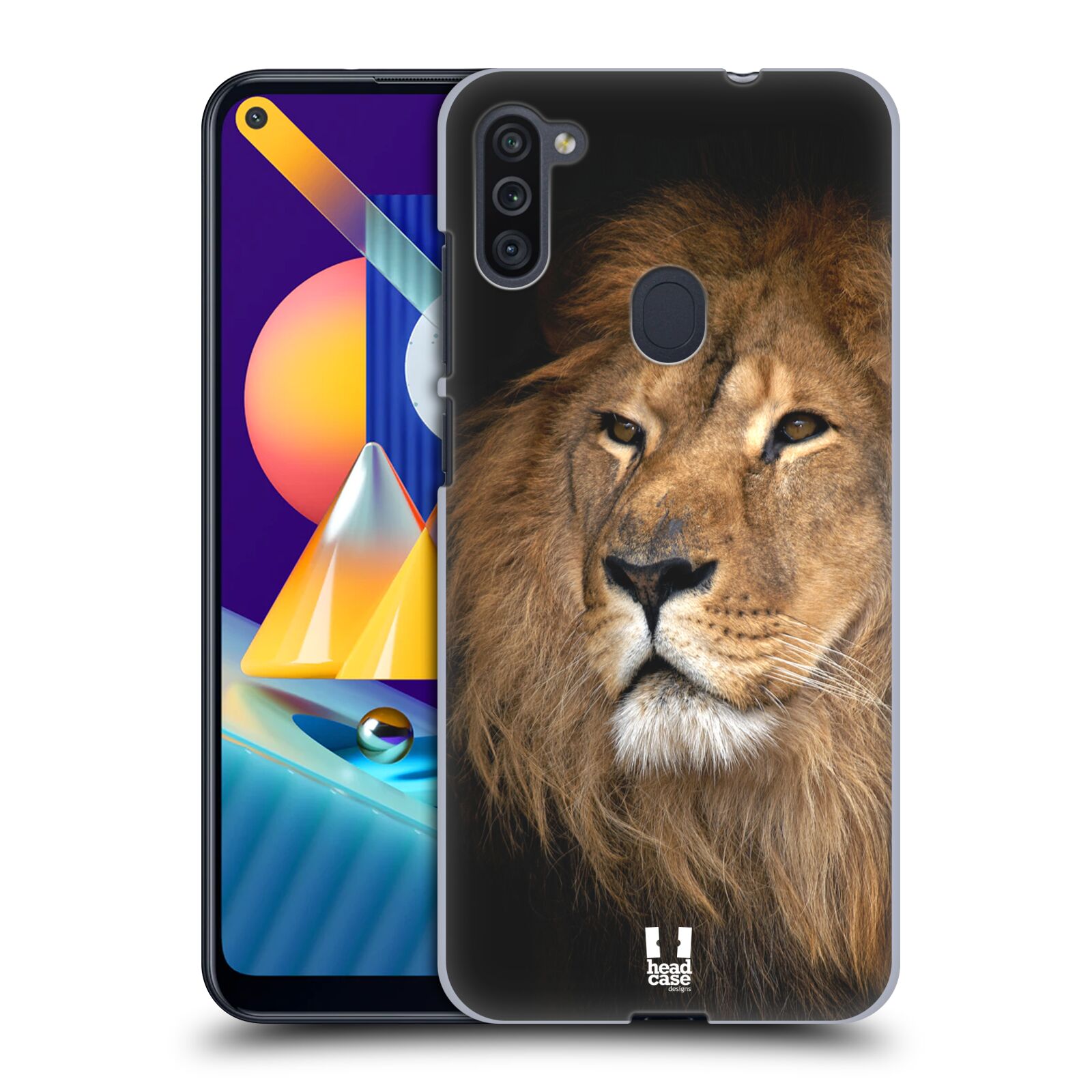 Zadní obal pro mobil Samsung Galaxy M11 - HEAD CASE - Svět zvířat král zvířat Lev