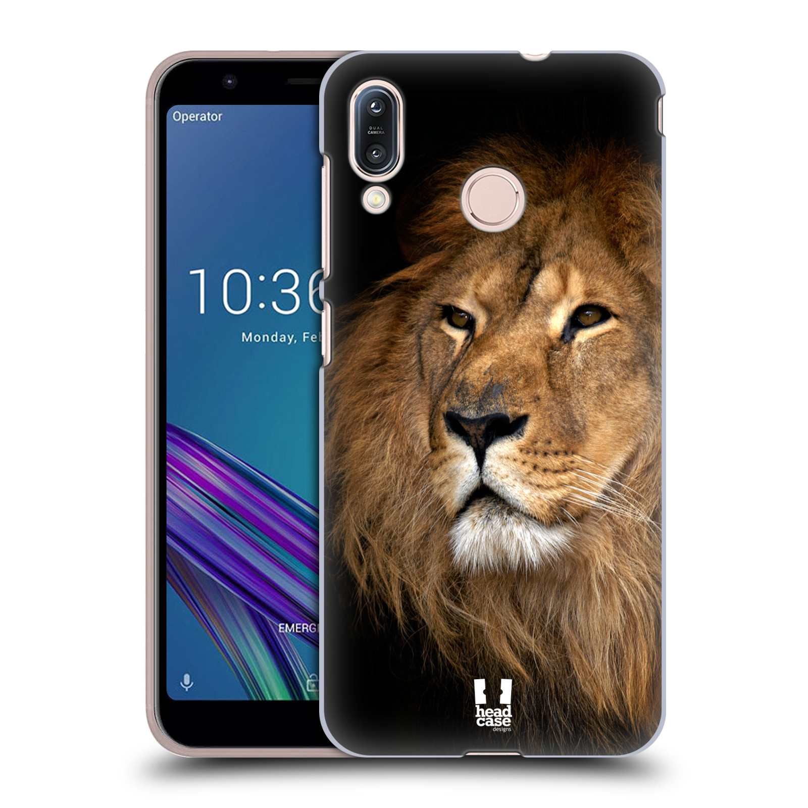 Zadní obal pro mobil Asus Zenfone Max (M1) ZB555KL - HEAD CASE - Svět zvířat král zvířat Lev
