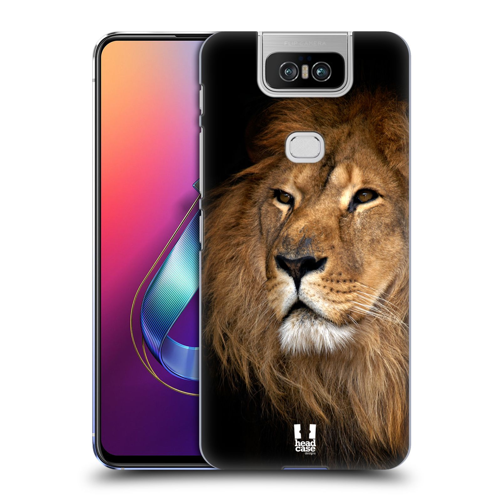 Zadní obal pro mobil Asus Zenfone 6 ZS630KL - HEAD CASE - Svět zvířat král zvířat Lev
