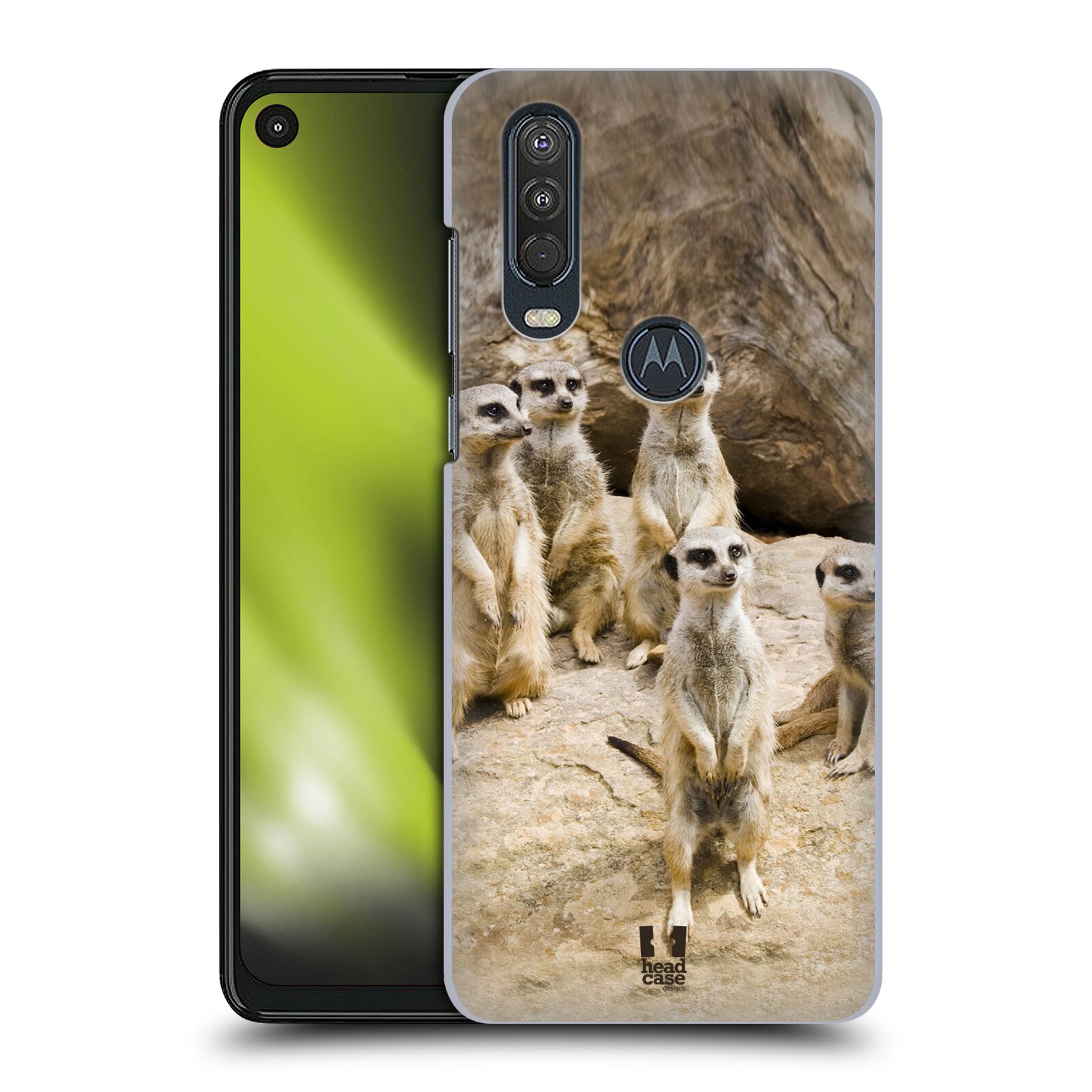 Zadní obal pro mobil Motorola One Action - HEAD CASE - Svět zvířat roztomilé surikaty