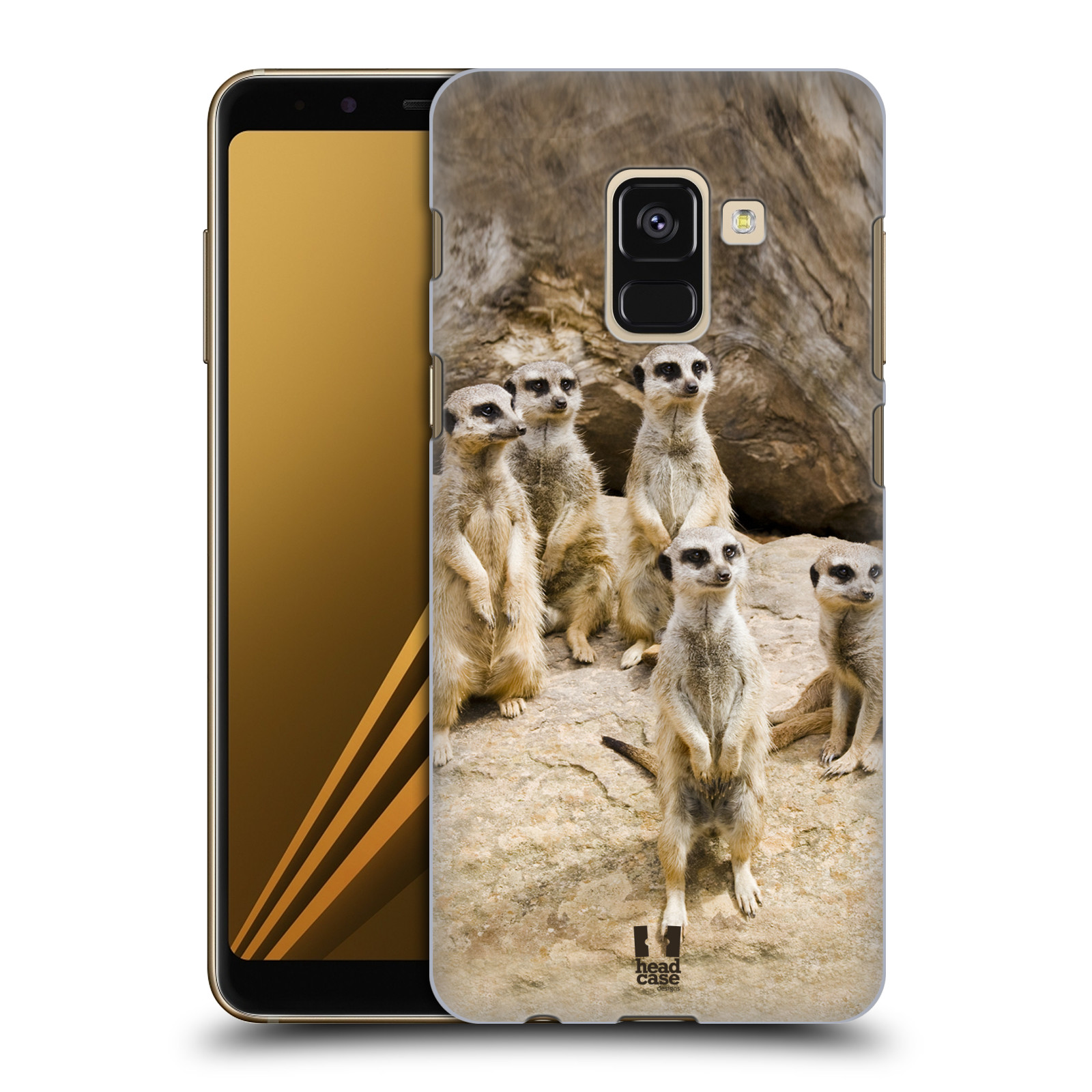 Zadní obal pro mobil Samsung Galaxy A8+ - HEAD CASE - Svět zvířat roztomilé surikaty