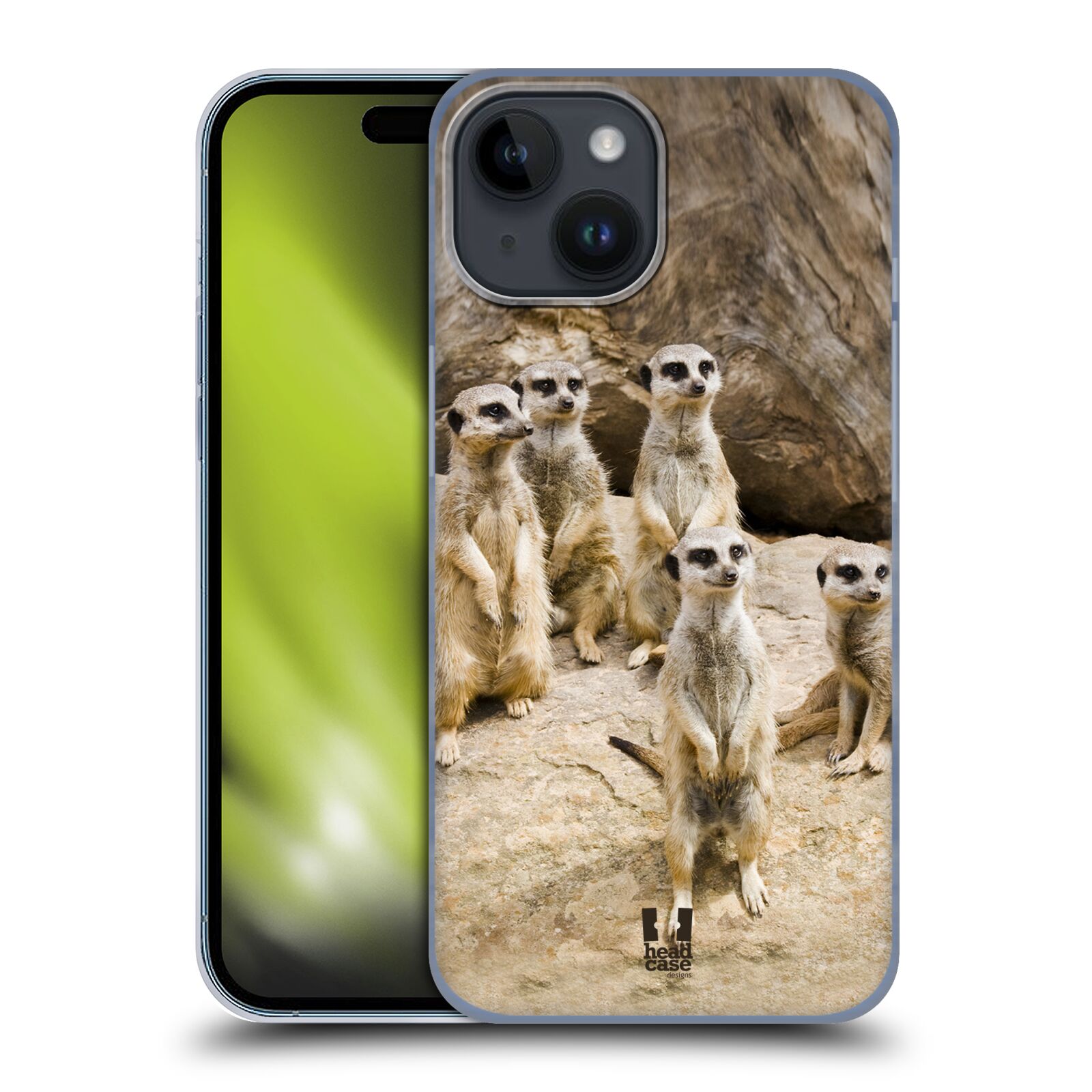 Plastový obal HEAD CASE na mobil Apple Iphone 15 vzor Divočina, Divoký život a zvířata foto SURIKATA