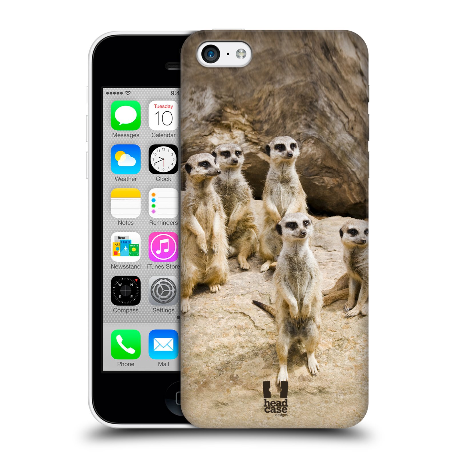 Zadní obal pro mobil Apple Iphone 5C - HEAD CASE - Svět zvířat roztomilé surikaty