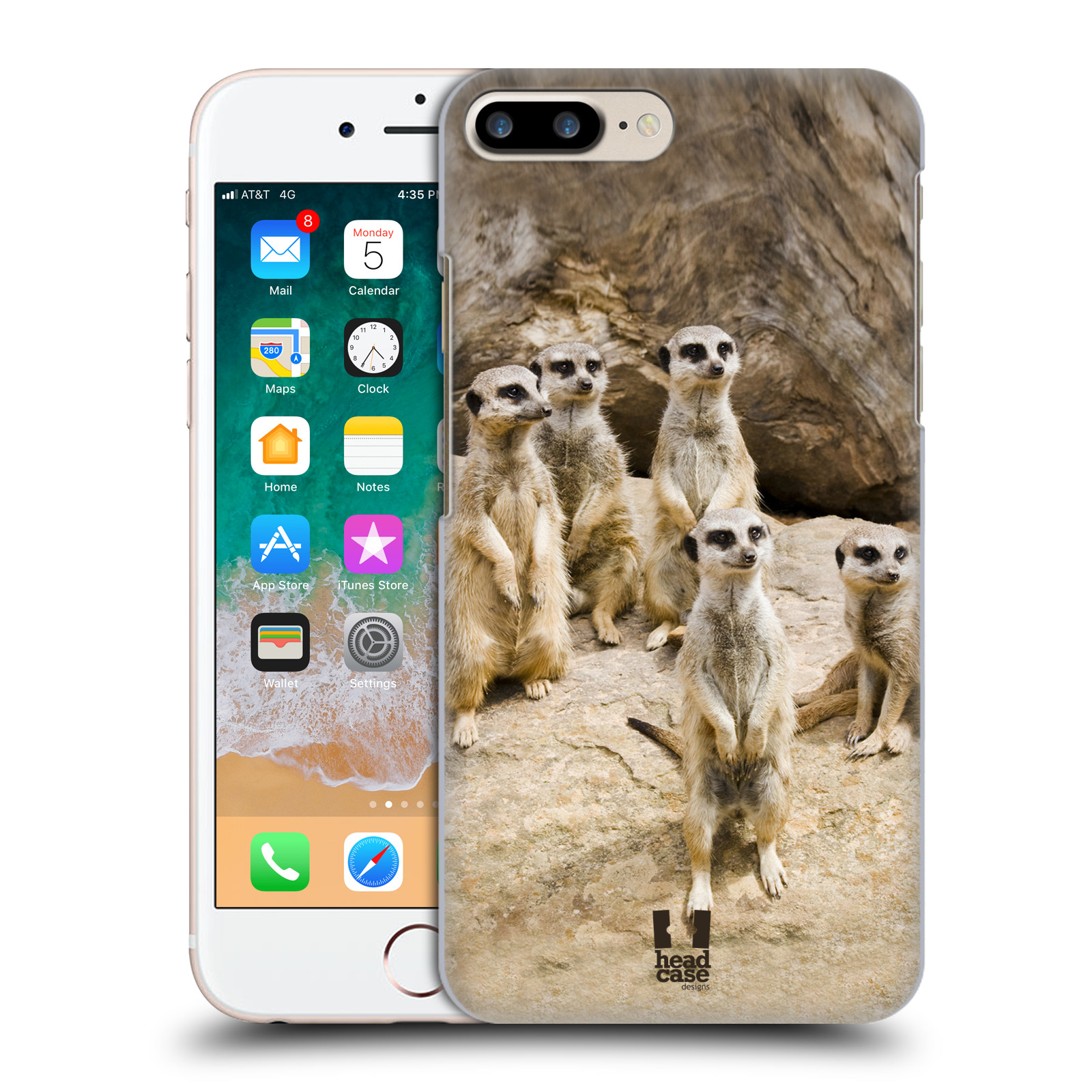 Zadní obal pro mobil Apple Iphone 7+ /  8+ - HEAD CASE - Svět zvířat roztomilé surikaty