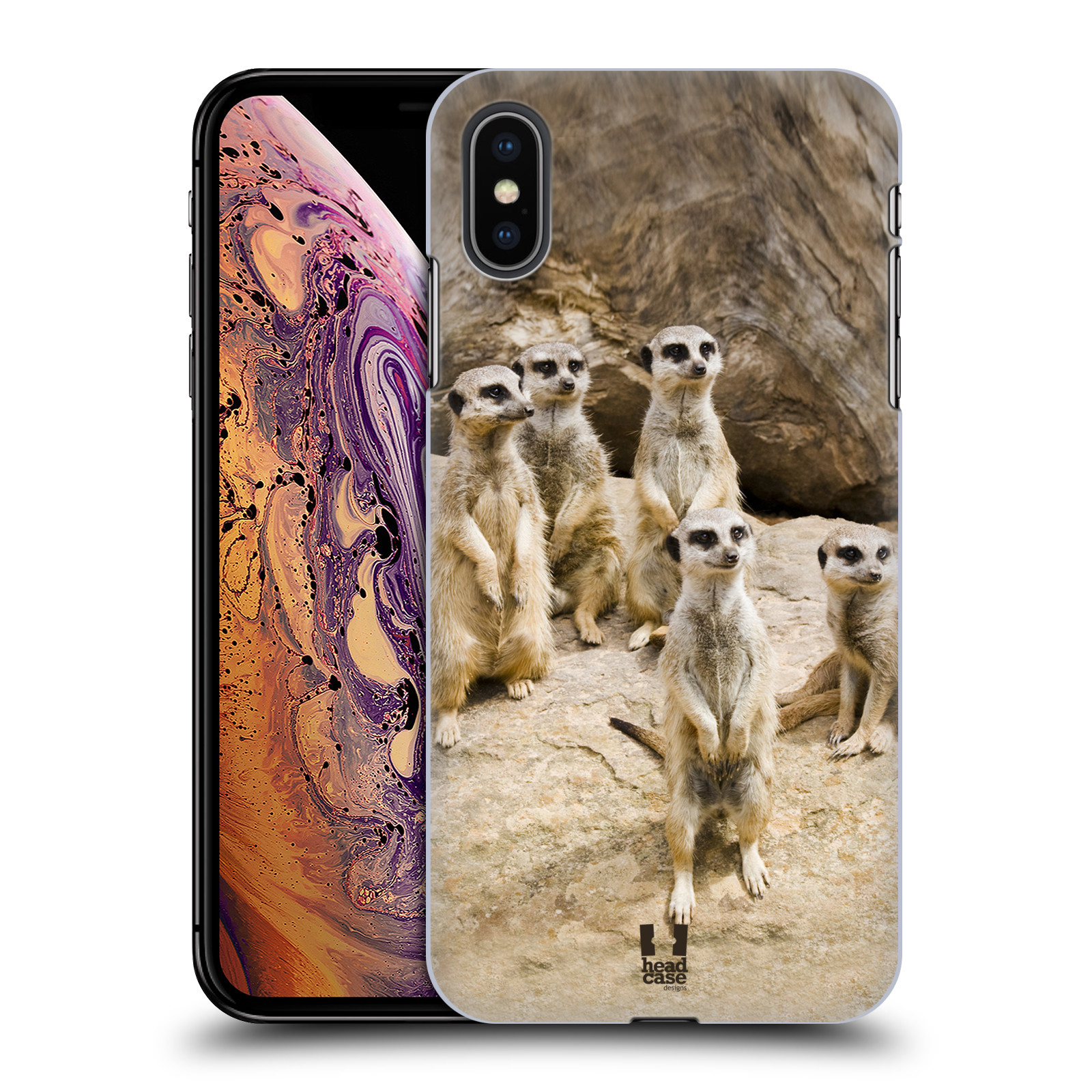 Zadní obal pro mobil Apple Iphone XS MAX - HEAD CASE - Svět zvířat roztomilé surikaty