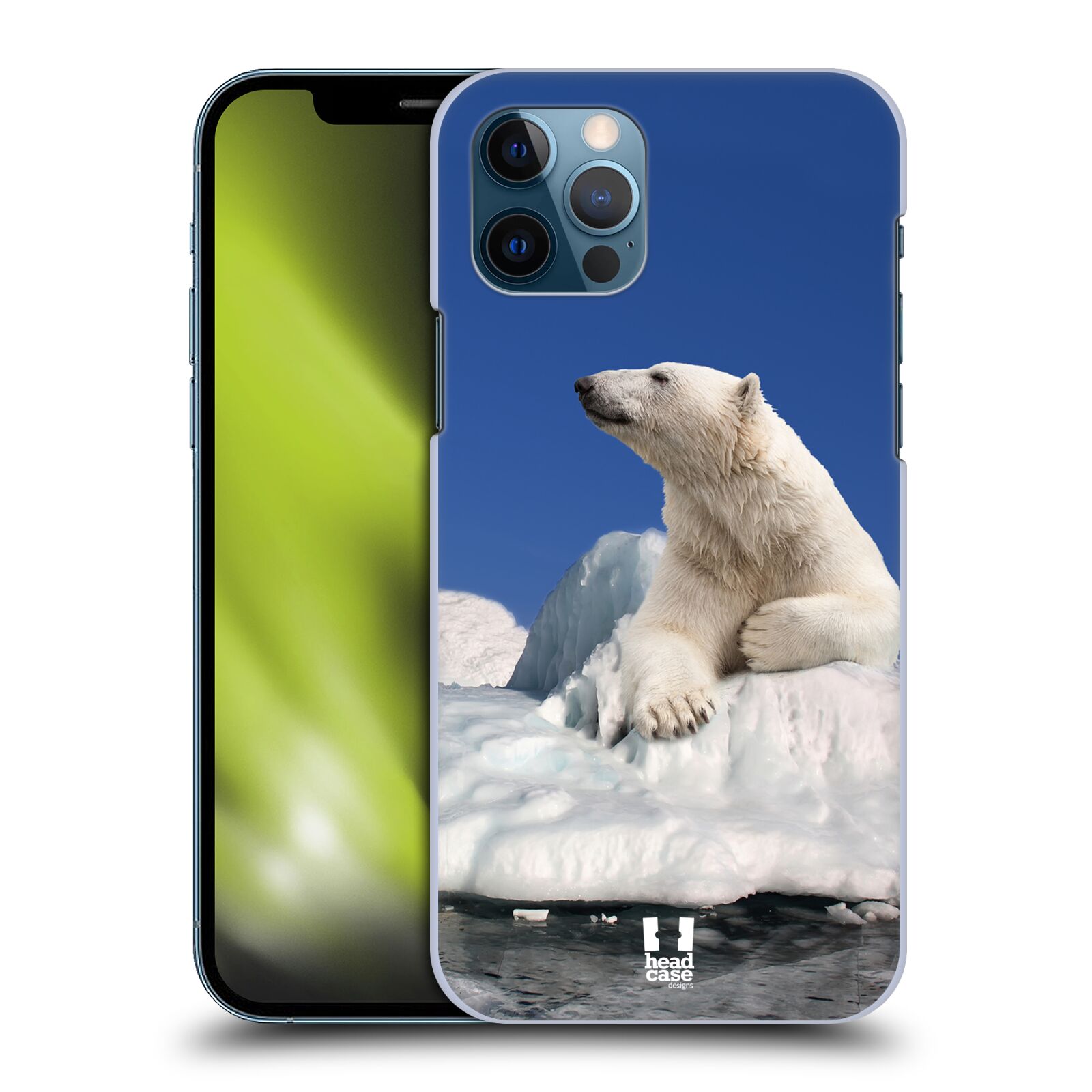 HEAD CASE plastový obal na mobil Apple Iphone 12 / Iphone 12 PRO vzor Divočina, Divoký život a zvířata foto LEDNÍ MEDVĚD NA LEDOVCI A NEBE MODRÁ