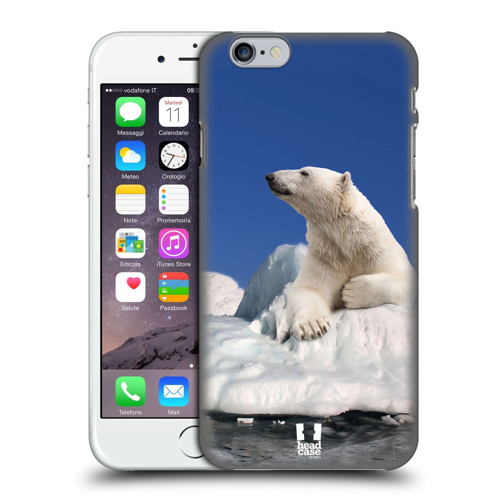 Plastové pouzdro pro mobil Apple Iphone 6/6S vzor Divočina, Divoký život a zvířata foto LEDNÍ MEDVĚD NA LEDOVCI A NEBE MODRÁ