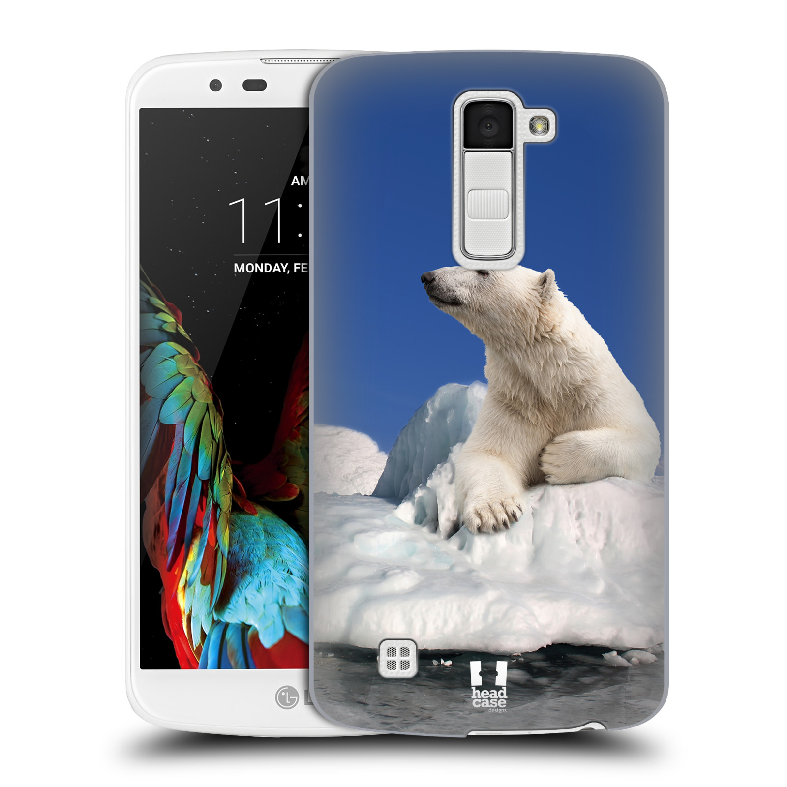 HEAD CASE plastový obal na mobil LG K10 vzor Divočina, Divoký život a zvířata foto LEDNÍ MEDVĚD NA LEDOVCI A NEBE MODRÁ