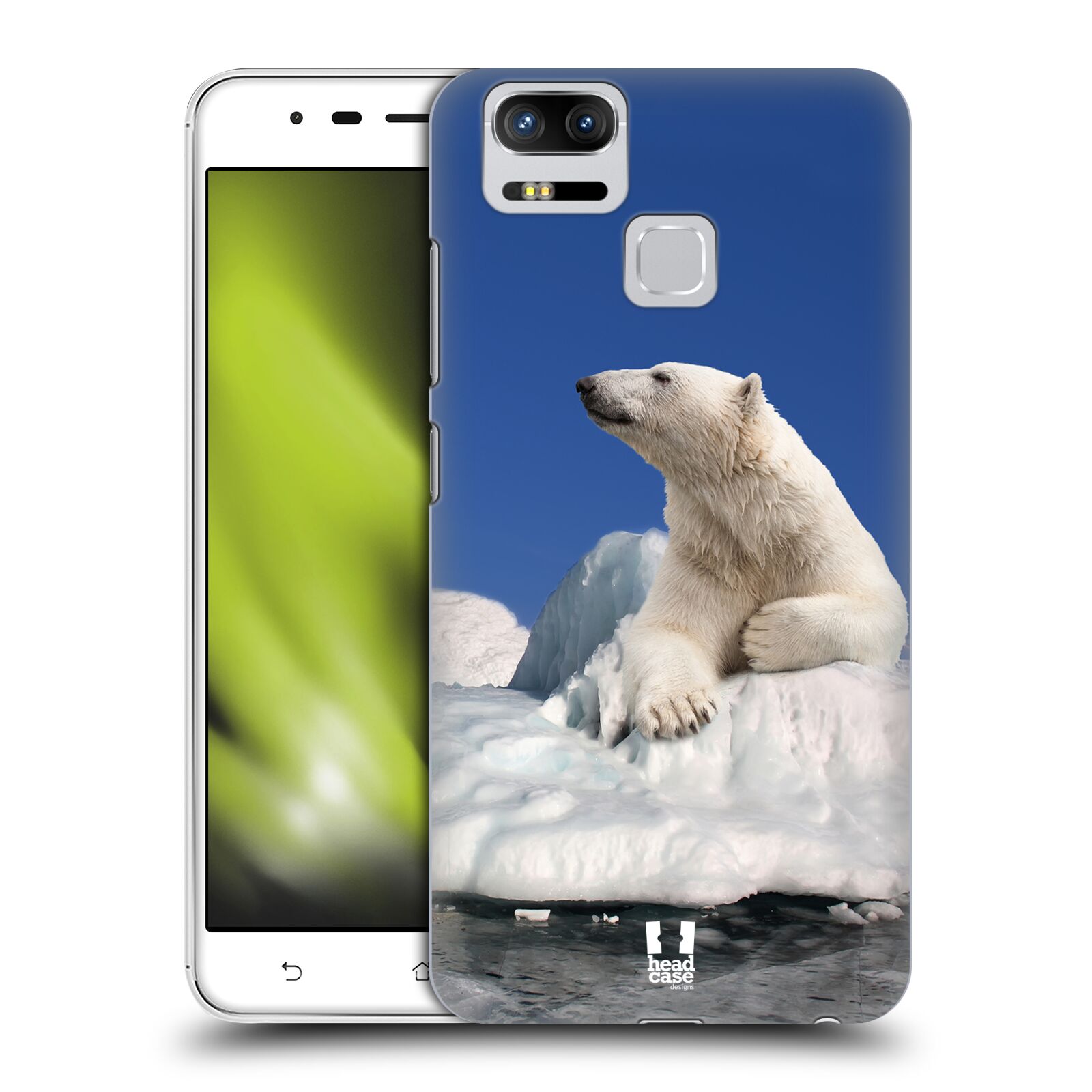 HEAD CASE plastový obal na mobil Asus Zenfone 3 Zoom ZE553KL vzor Divočina, Divoký život a zvířata foto LEDNÍ MEDVĚD NA LEDOVCI A NEBE MODRÁ