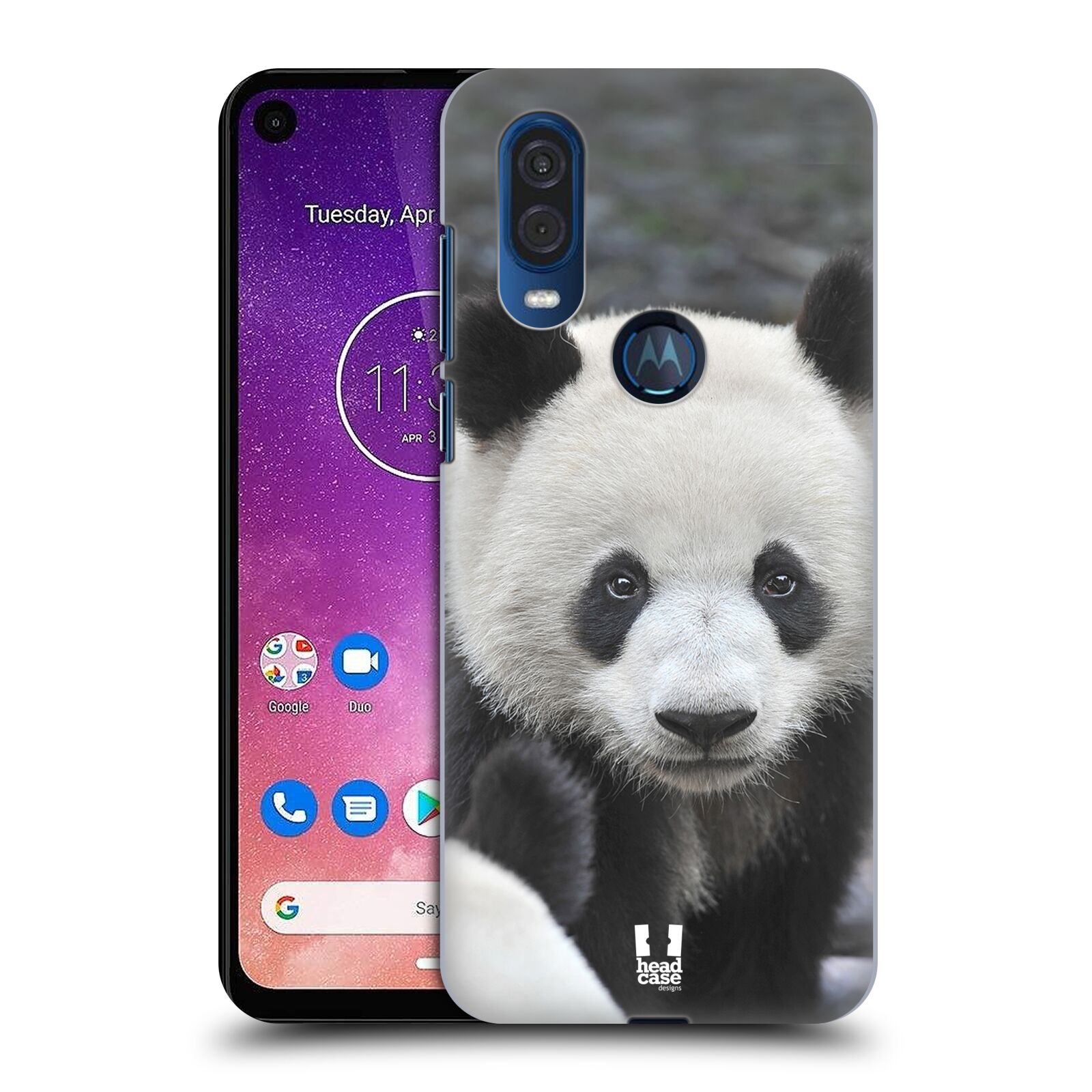 Zadní obal pro mobil Motorola One Vision - HEAD CASE - Svět zvířat medvěd panda