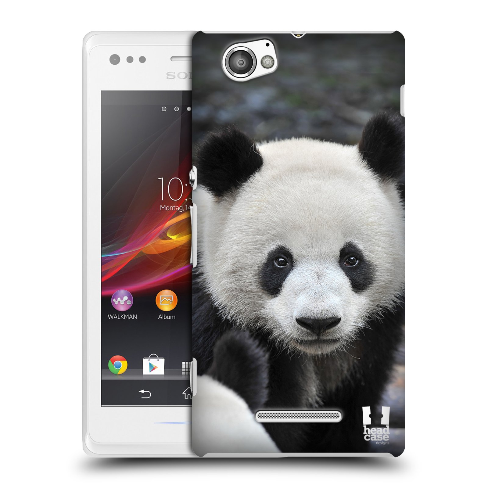 HEAD CASE plastový obal na mobil Sony Xperia M vzor Divočina, Divoký život a zvířata foto MEDVĚD PANDA