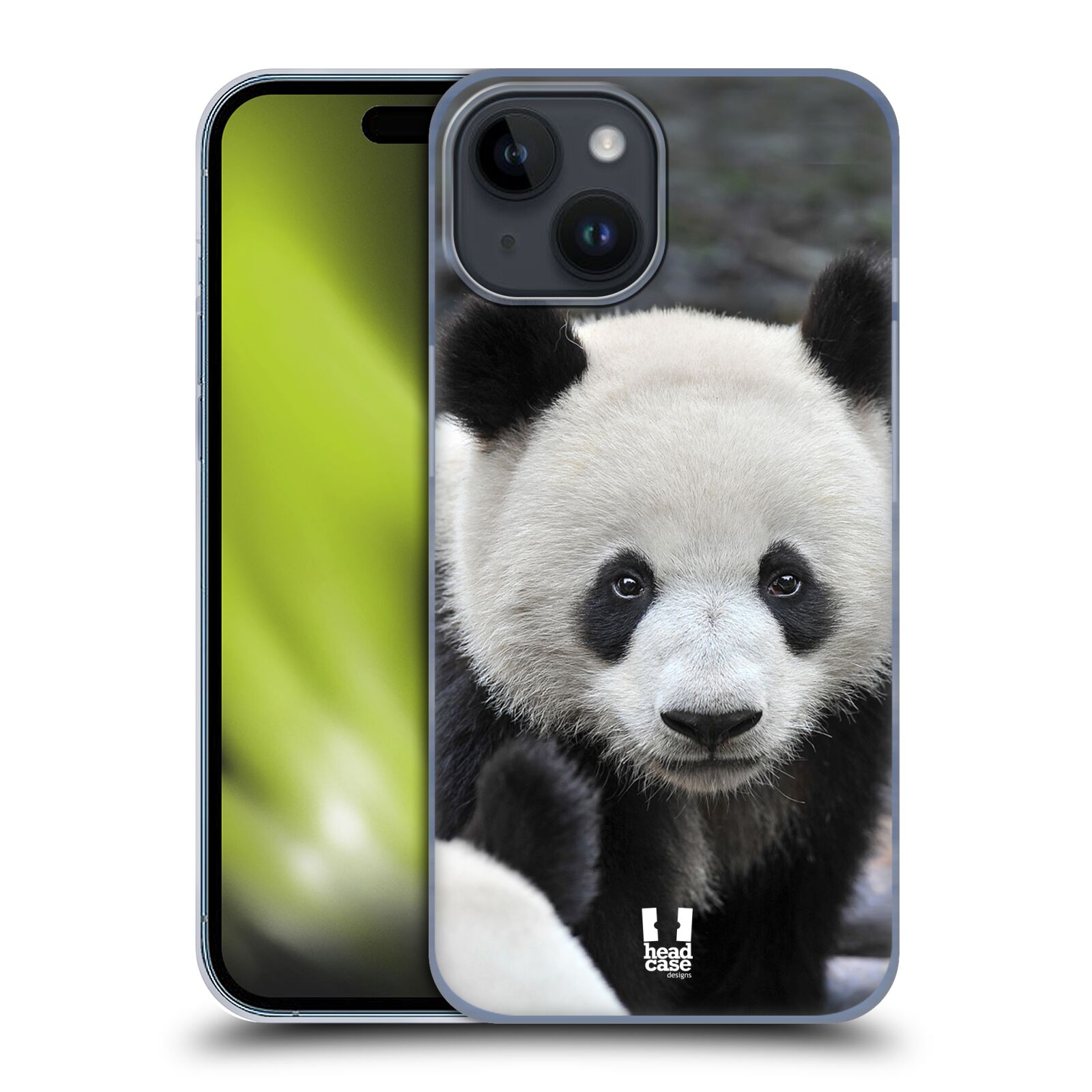 Plastový obal HEAD CASE na mobil Apple Iphone 15 vzor Divočina, Divoký život a zvířata foto MEDVĚD PANDA