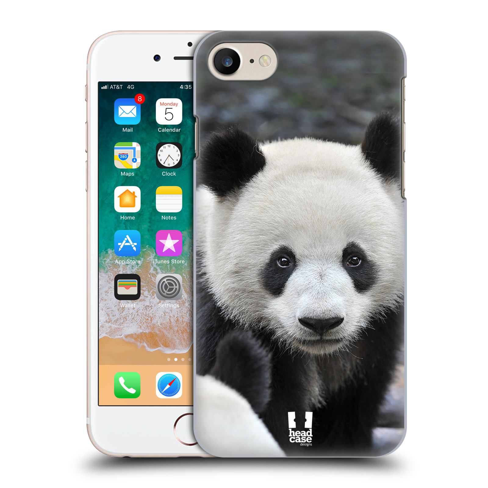 HEAD CASE plastový obal na mobil Apple Iphone 7 vzor Divočina, Divoký život a zvířata foto MEDVĚD PANDA
