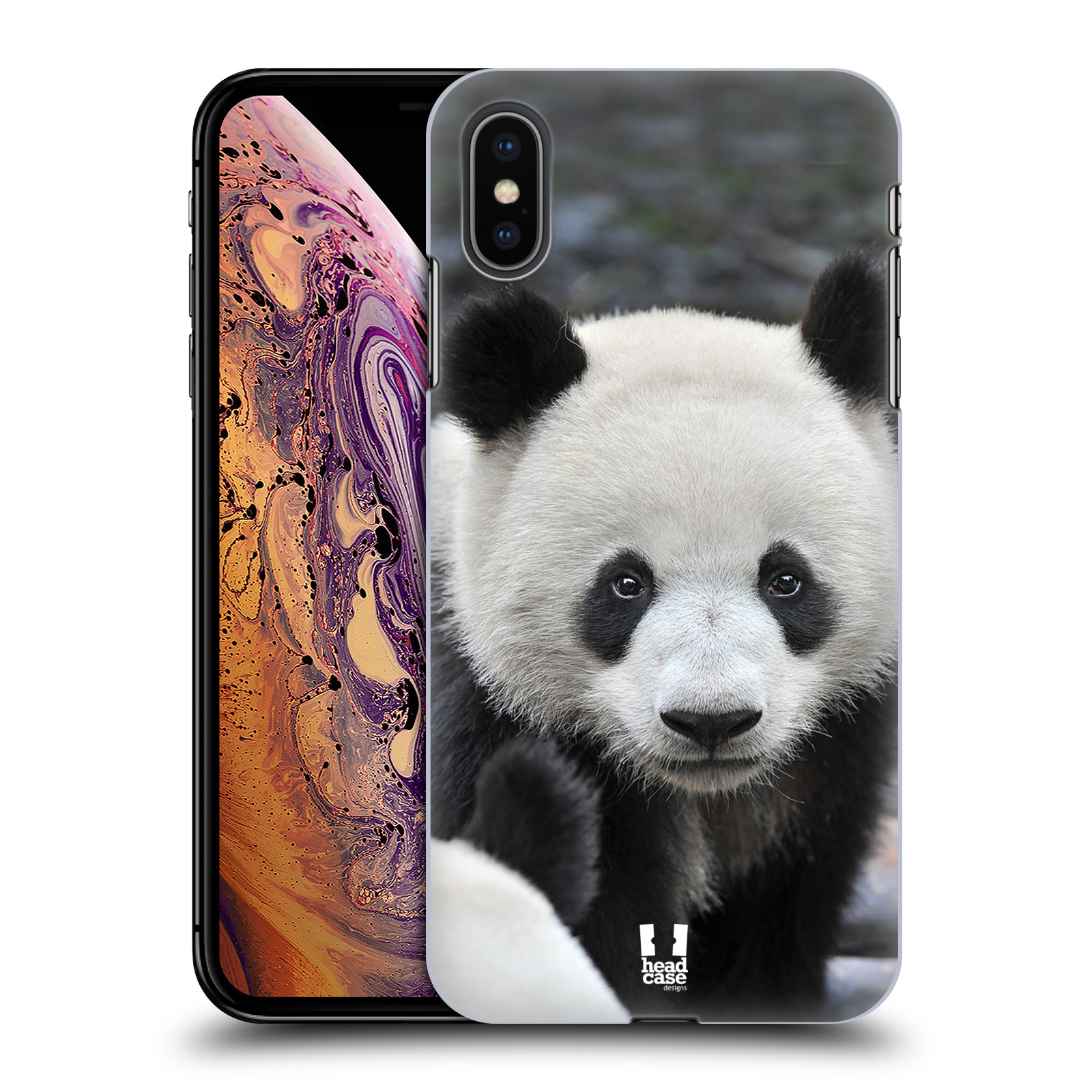 Zadní obal pro mobil Apple Iphone XS MAX - HEAD CASE - Svět zvířat medvěd panda