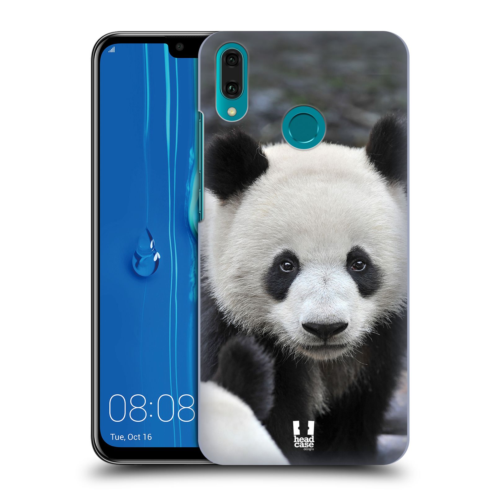 Pouzdro na mobil Huawei Y9 2019 - HEAD CASE - vzor Divočina, Divoký život a zvířata foto MEDVĚD PANDA