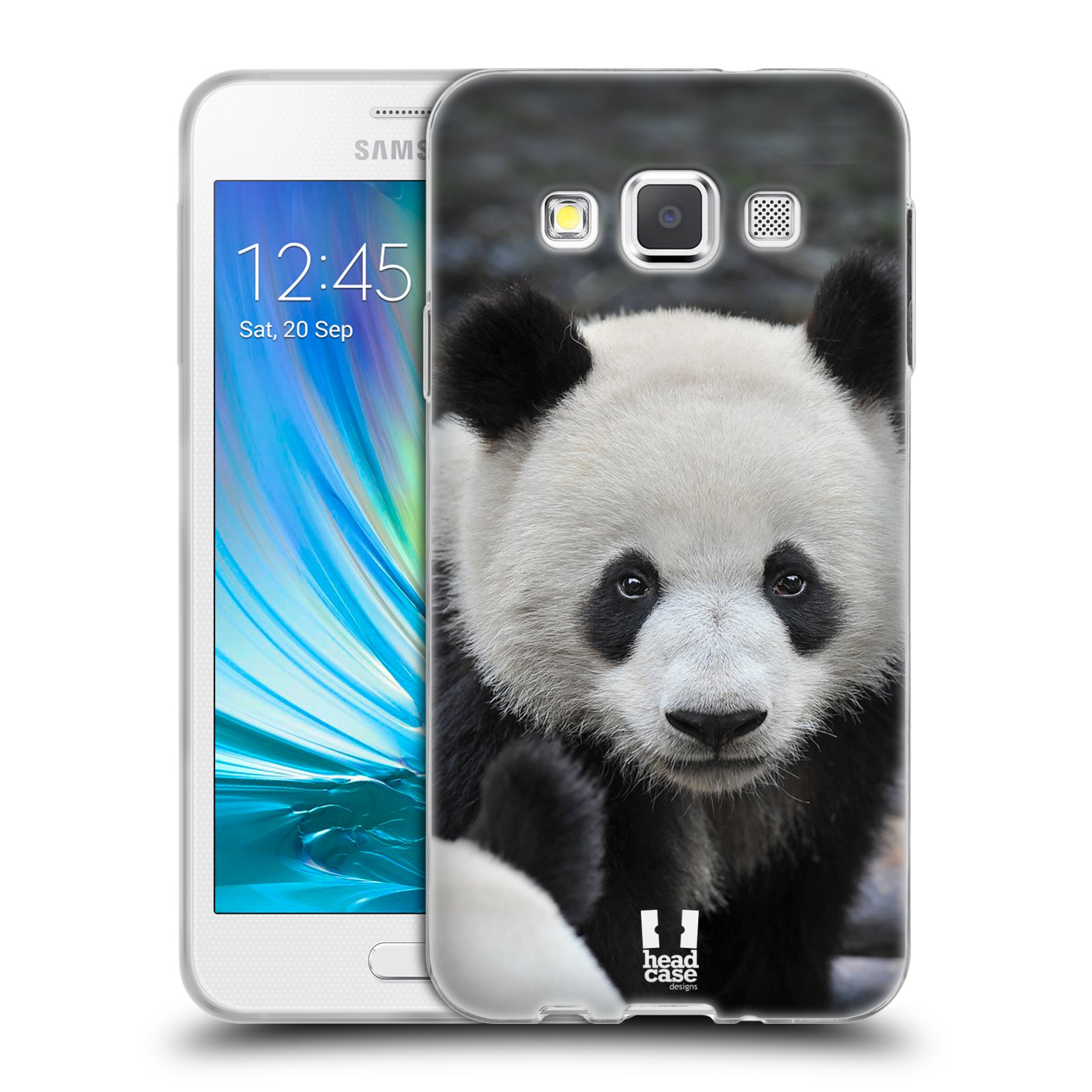 HEAD CASE silikonový obal na mobil Samsung Galaxy A3 vzor Divočina, Divoký život a zvířata foto MEDVĚD PANDA