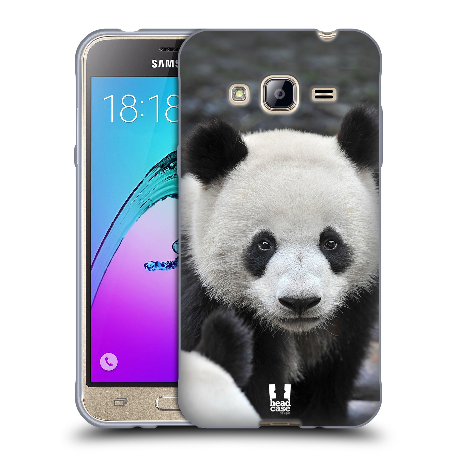 HEAD CASE silikonový obal na mobil Samsung Galaxy J3, J3 2016 vzor Divočina, Divoký život a zvířata foto MEDVĚD PANDA