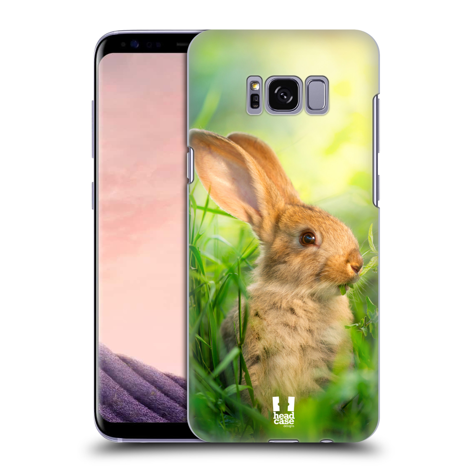 HEAD CASE plastový obal na mobil Samsung Galaxy S8 vzor Divočina, Divoký život a zvířata foto ZAJÍČEK V TRÁVĚ ZELENÁ