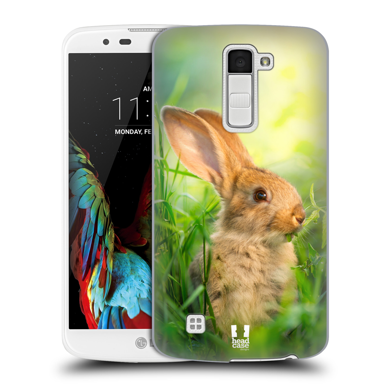 HEAD CASE plastový obal na mobil LG K10 vzor Divočina, Divoký život a zvířata foto ZAJÍČEK V TRÁVĚ ZELENÁ