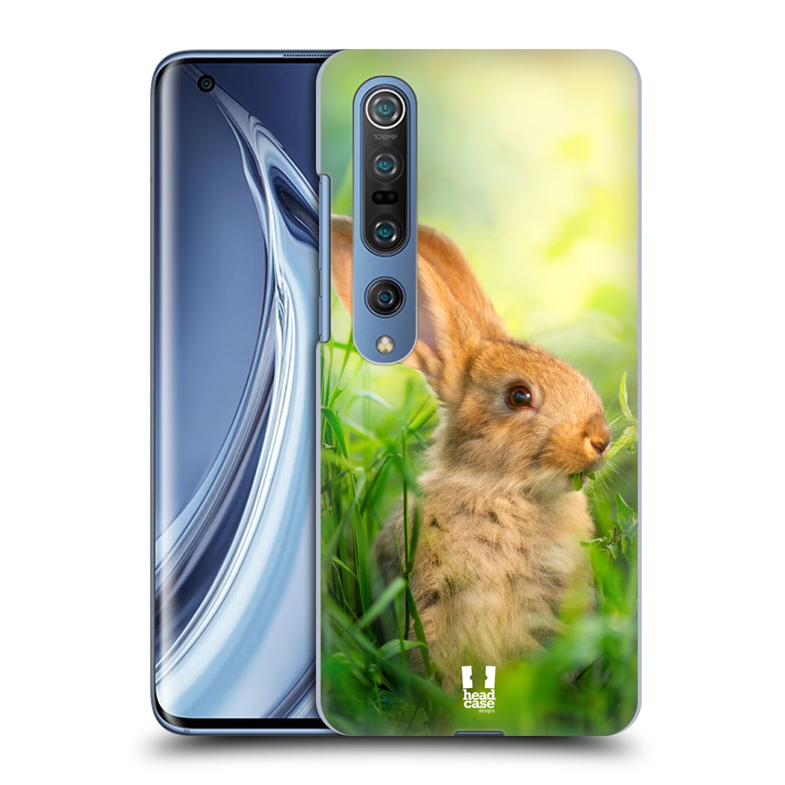 HEAD CASE plastový obal na mobil Xiaomi Mi 10 vzor Divočina, Divoký život a zvířata foto ZAJÍČEK V TRÁVĚ ZELENÁ