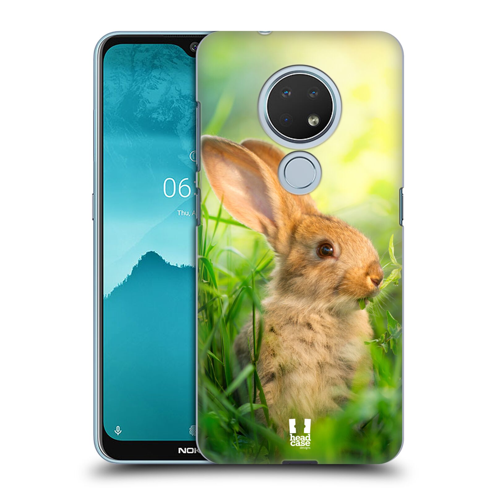Pouzdro na mobil Nokia 6.2 - HEAD CASE - vzor Divočina, Divoký život a zvířata foto ZAJÍČEK V TRÁVĚ ZELENÁ