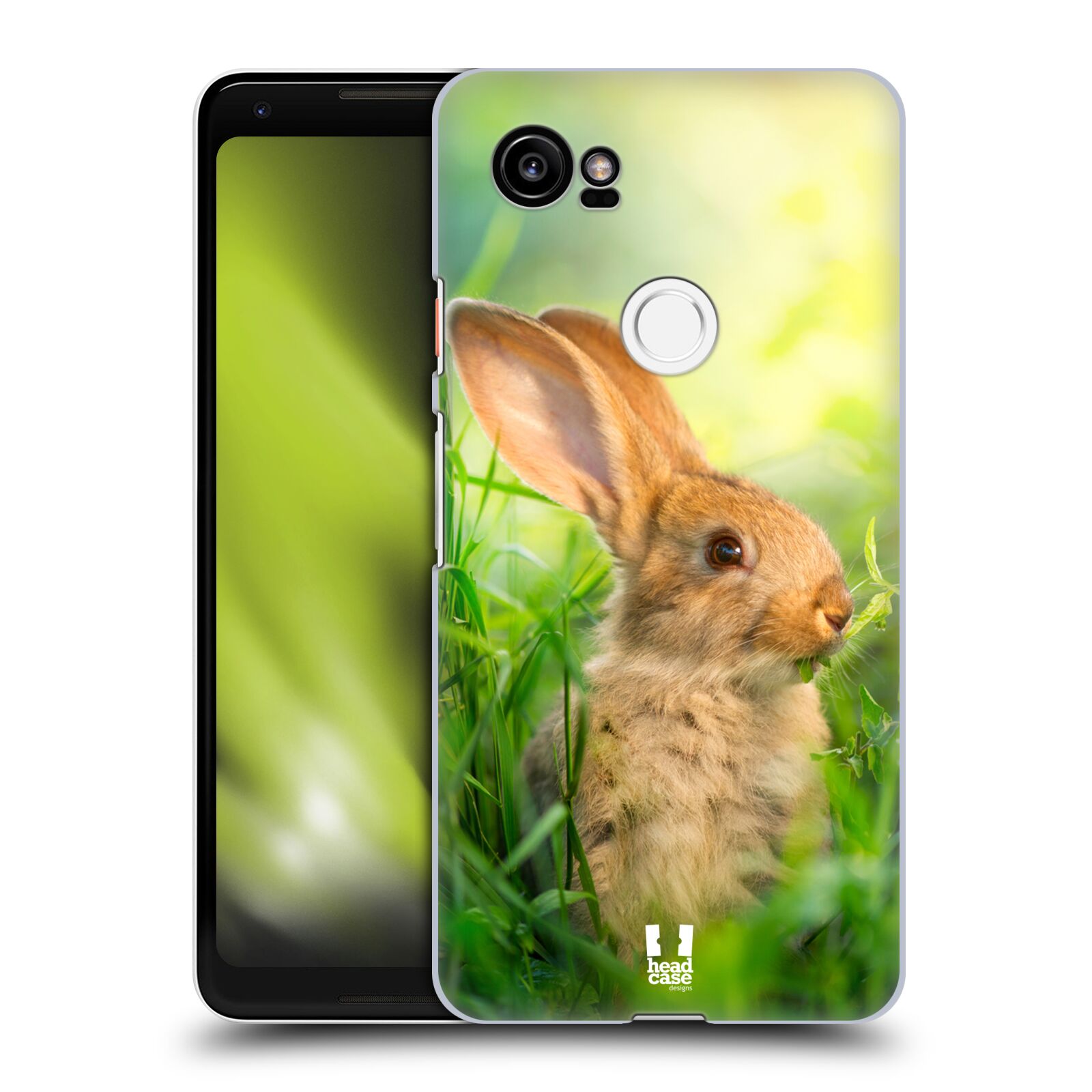HEAD CASE plastový obal na mobil Google Pixel 2 XL vzor Divočina, Divoký život a zvířata foto ZAJÍČEK V TRÁVĚ ZELENÁ