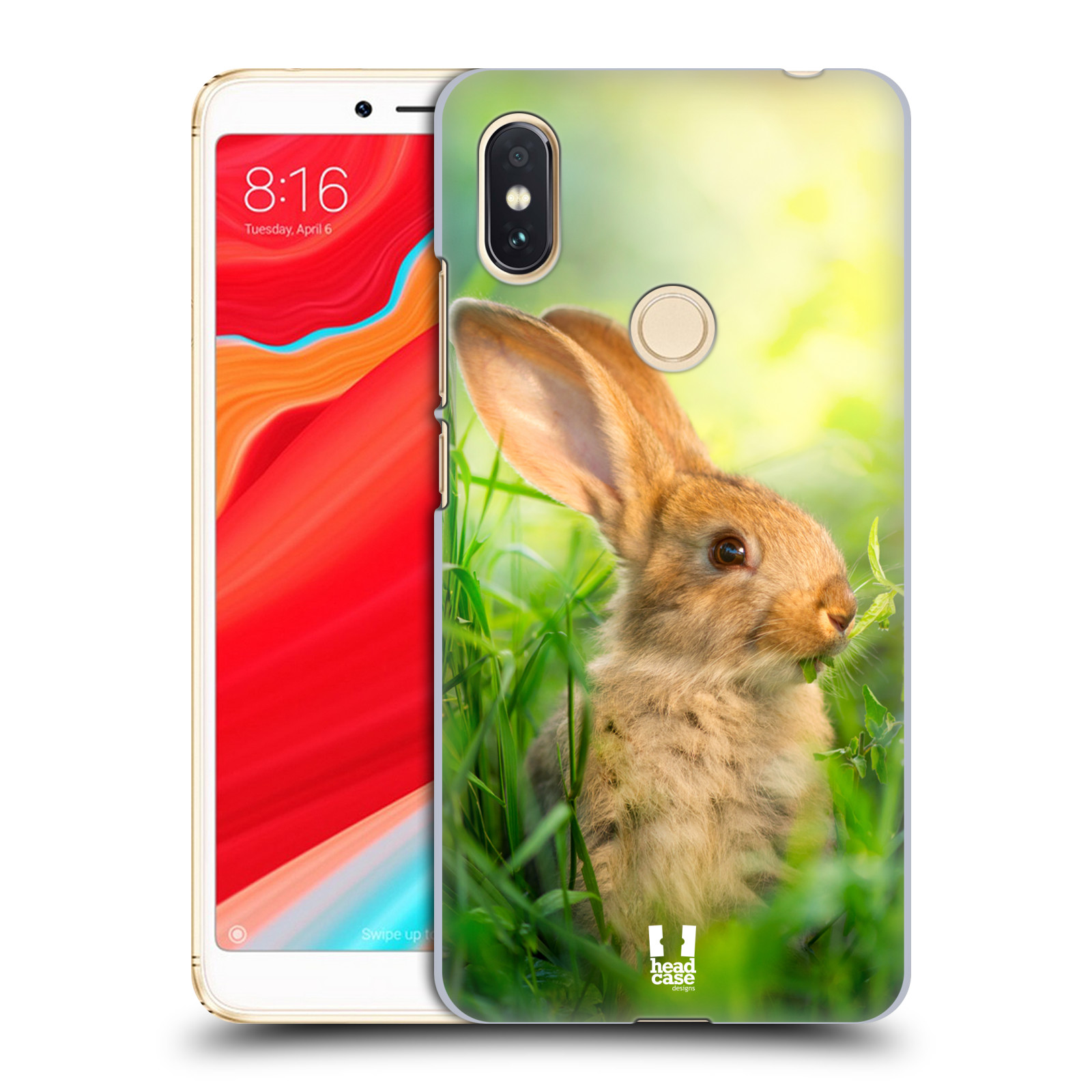 HEAD CASE plastový obal na mobil Xiaomi Redmi S2 vzor Divočina, Divoký život a zvířata foto ZAJÍČEK V TRÁVĚ ZELENÁ