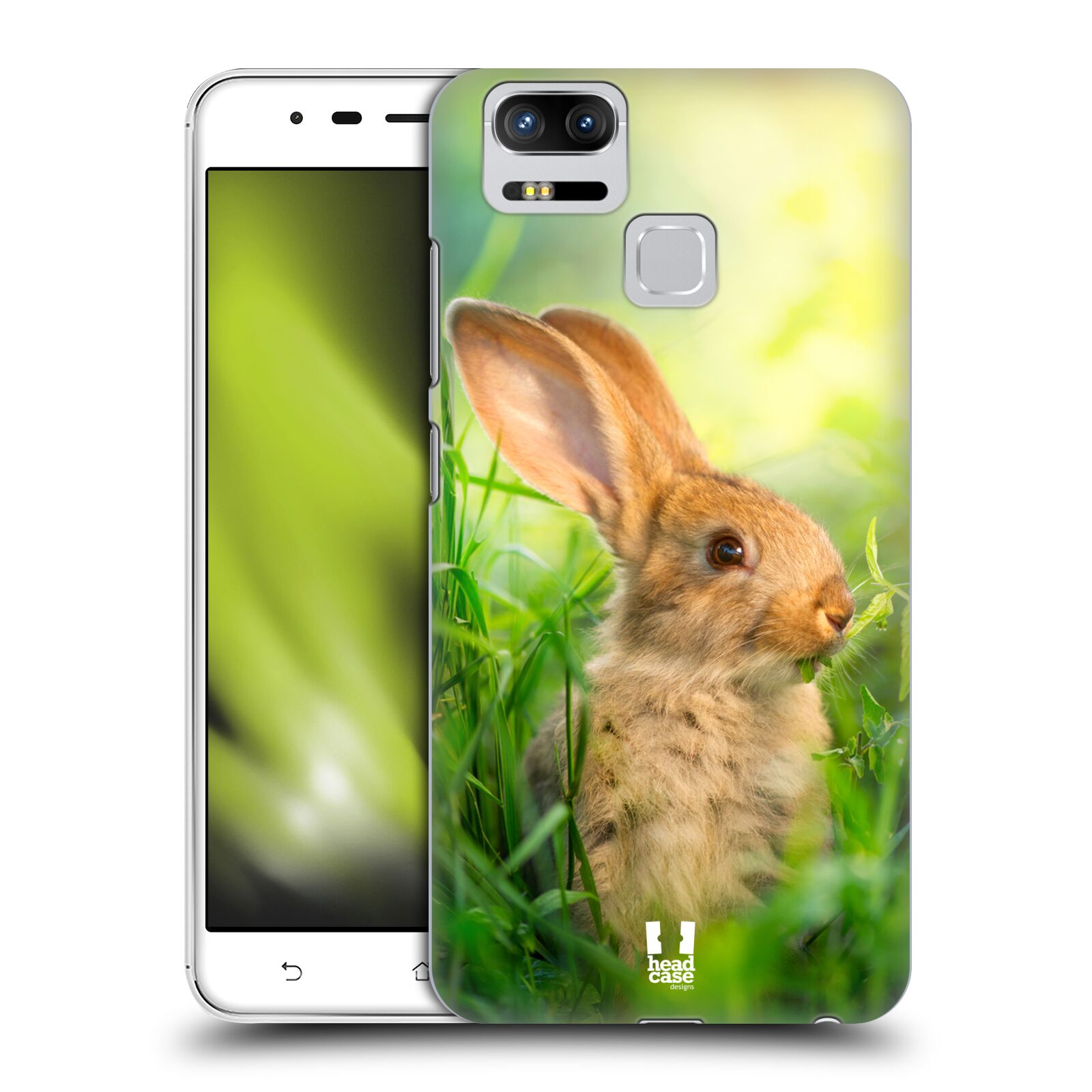 HEAD CASE plastový obal na mobil Asus Zenfone 3 Zoom ZE553KL vzor Divočina, Divoký život a zvířata foto ZAJÍČEK V TRÁVĚ ZELENÁ