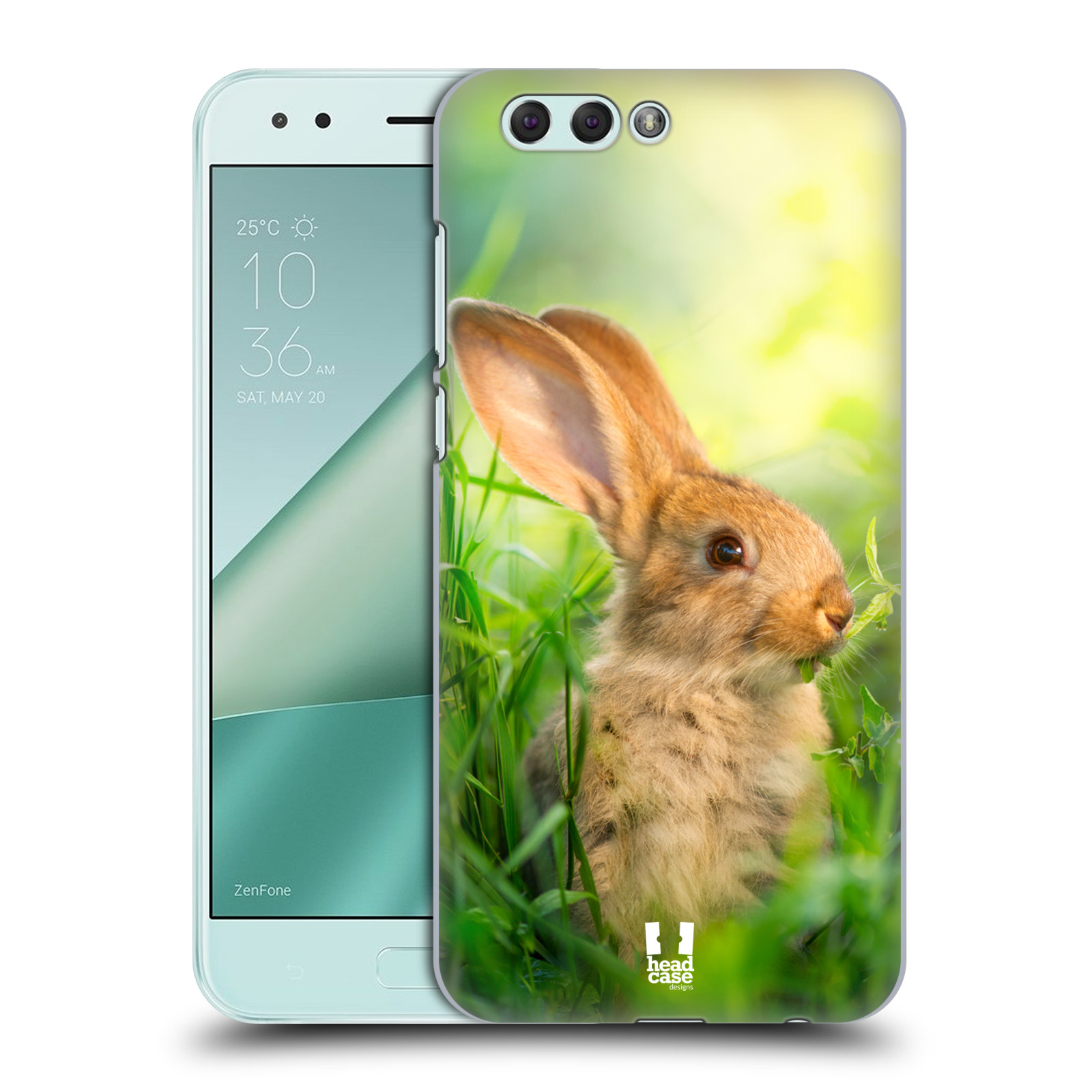 HEAD CASE plastový obal na mobil Asus Zenfone 4 ZE554KL vzor Divočina, Divoký život a zvířata foto ZAJÍČEK V TRÁVĚ ZELENÁ