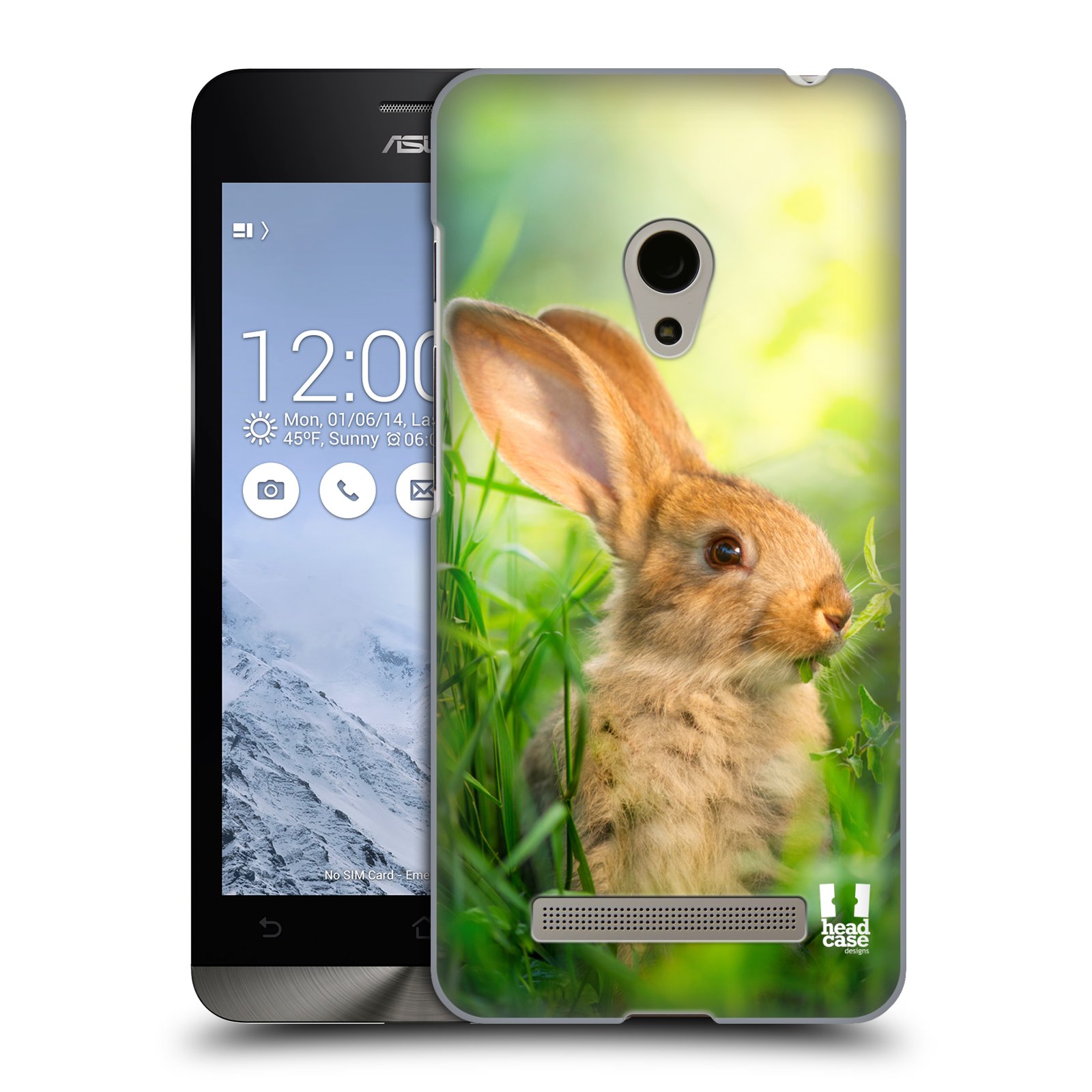 HEAD CASE plastový obal na mobil Asus Zenfone 5 vzor Divočina, Divoký život a zvířata foto ZAJÍČEK V TRÁVĚ ZELENÁ
