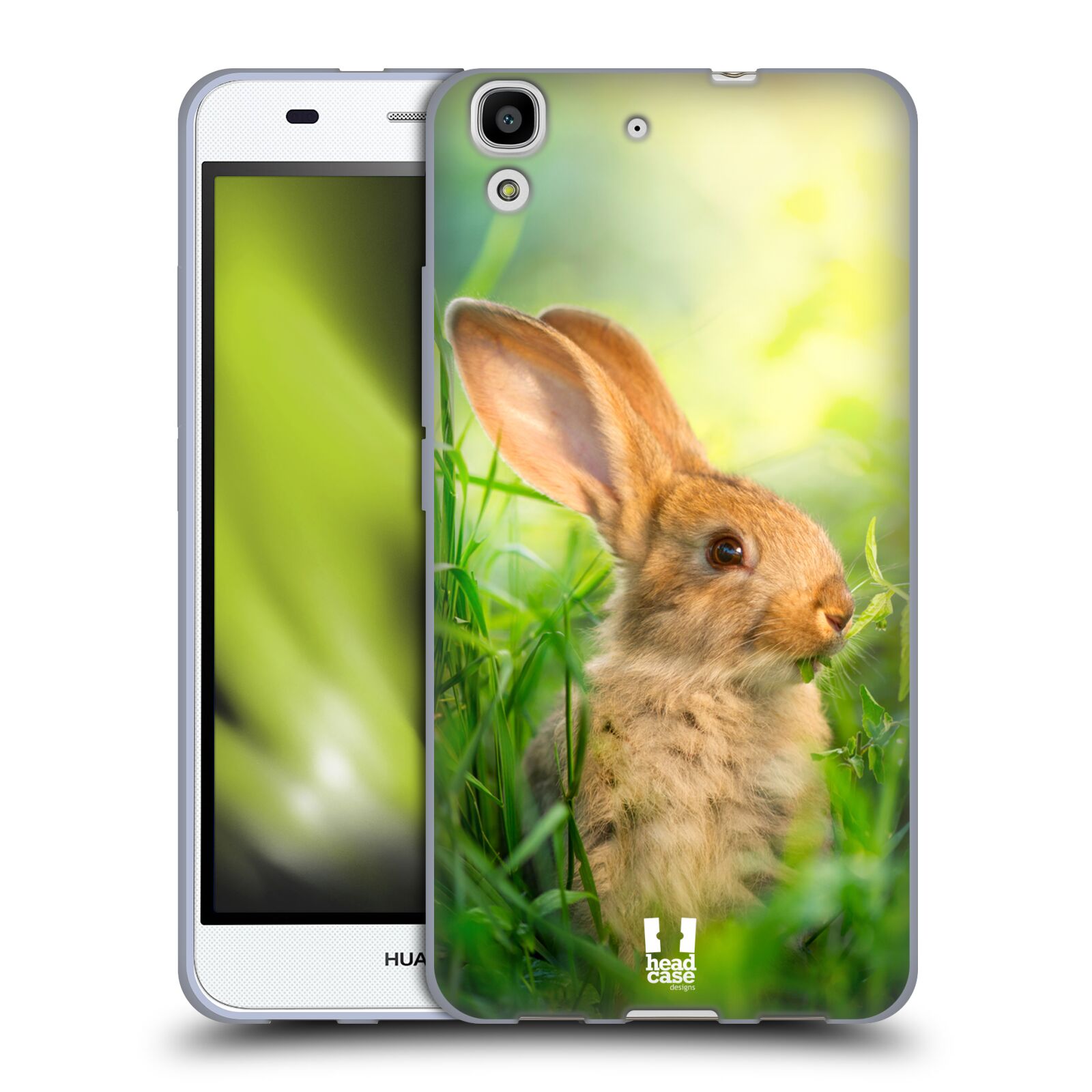 HEAD CASE silikonový obal na mobil HUAWEI Y6 vzor Divočina, Divoký život a zvířata foto ZAJÍČEK V TRÁVĚ ZELENÁ