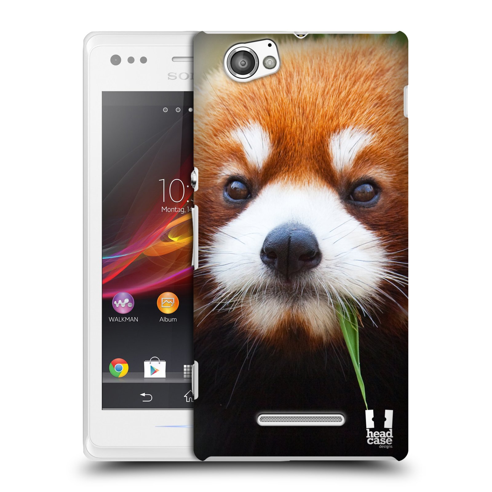 HEAD CASE plastový obal na mobil Sony Xperia M vzor Divočina, Divoký život a zvířata foto PANDA HNĚDÁ