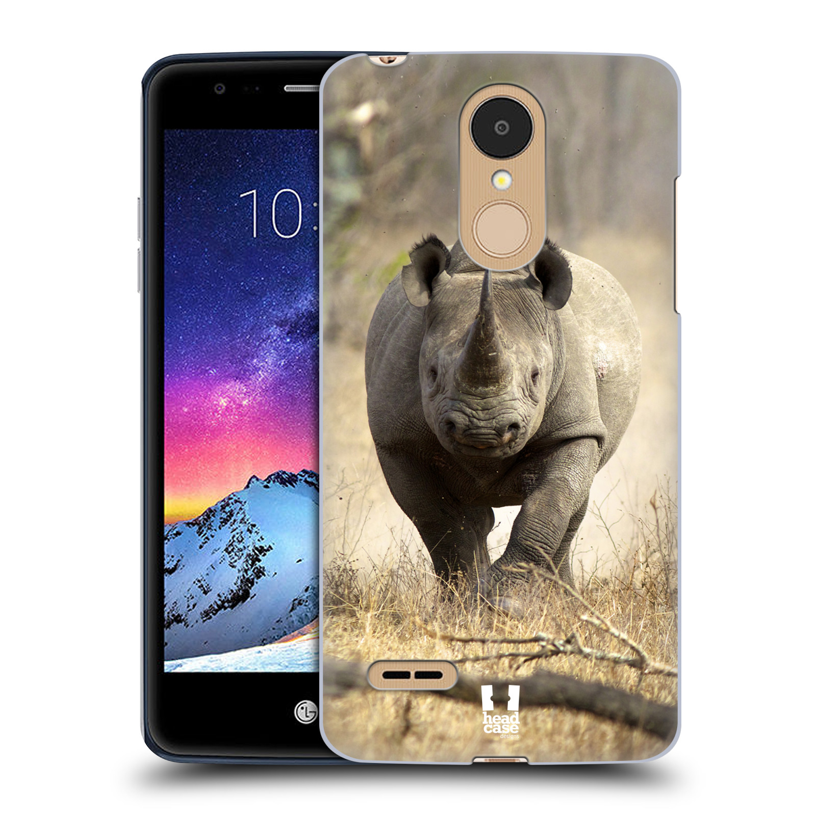 HEAD CASE plastový obal na mobil LG K9 / K8 2018 vzor Divočina, Divoký život a zvířata foto AFRIKA BĚŽÍCÍ NOSOROŽEC
